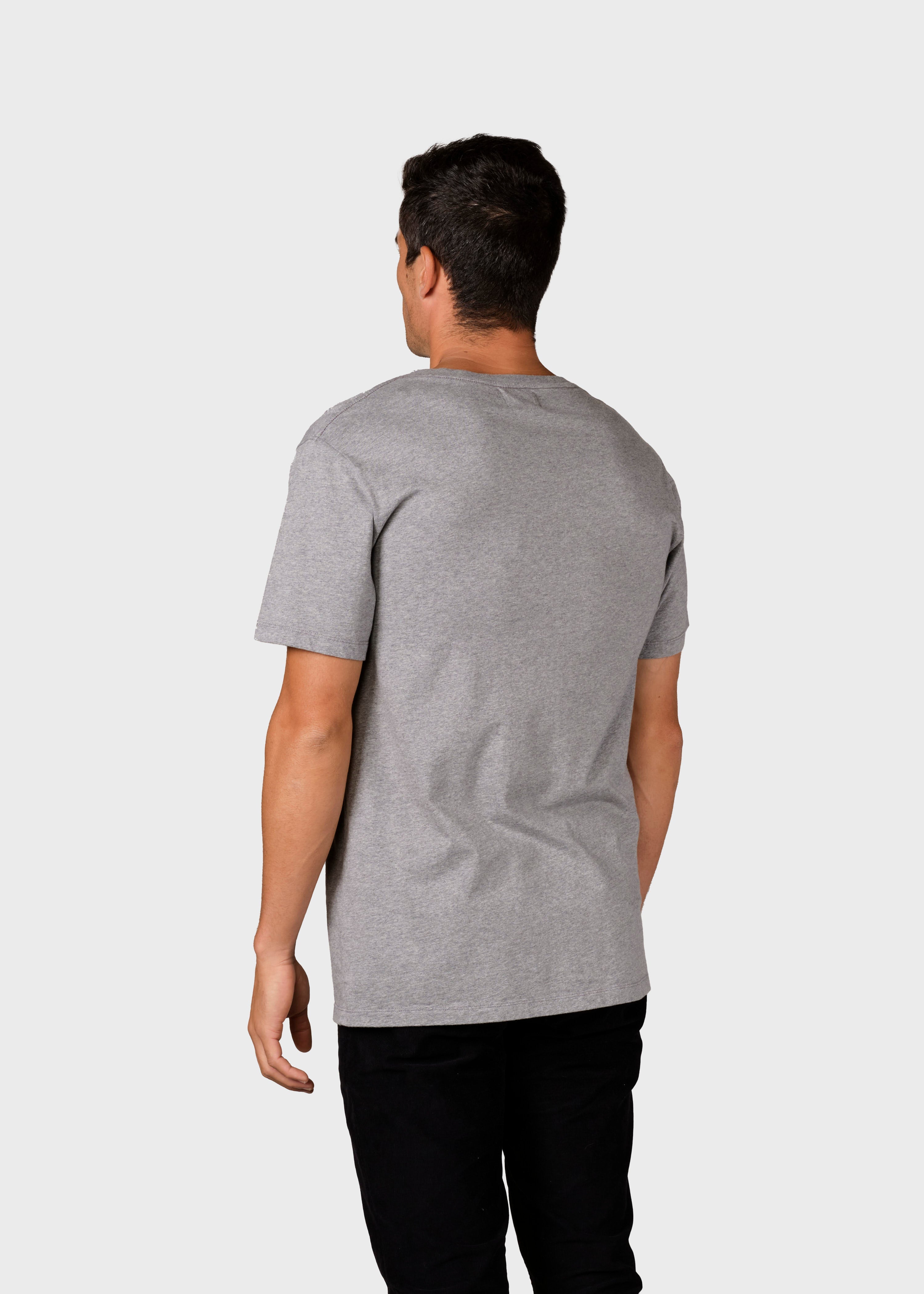 Mens Small Logo Tee - Grey Melange