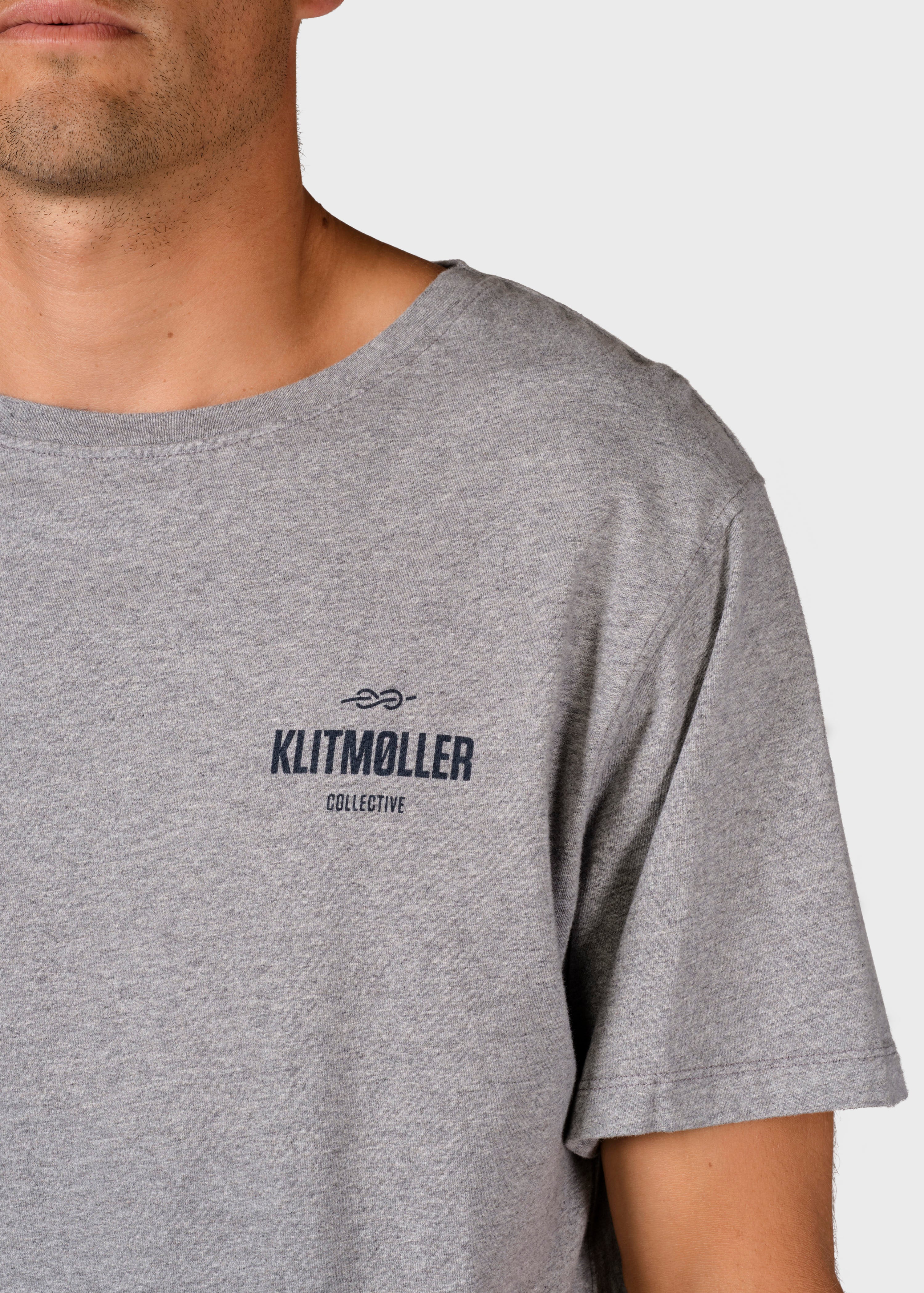 Mens Small Logo Tee - Grey Melange