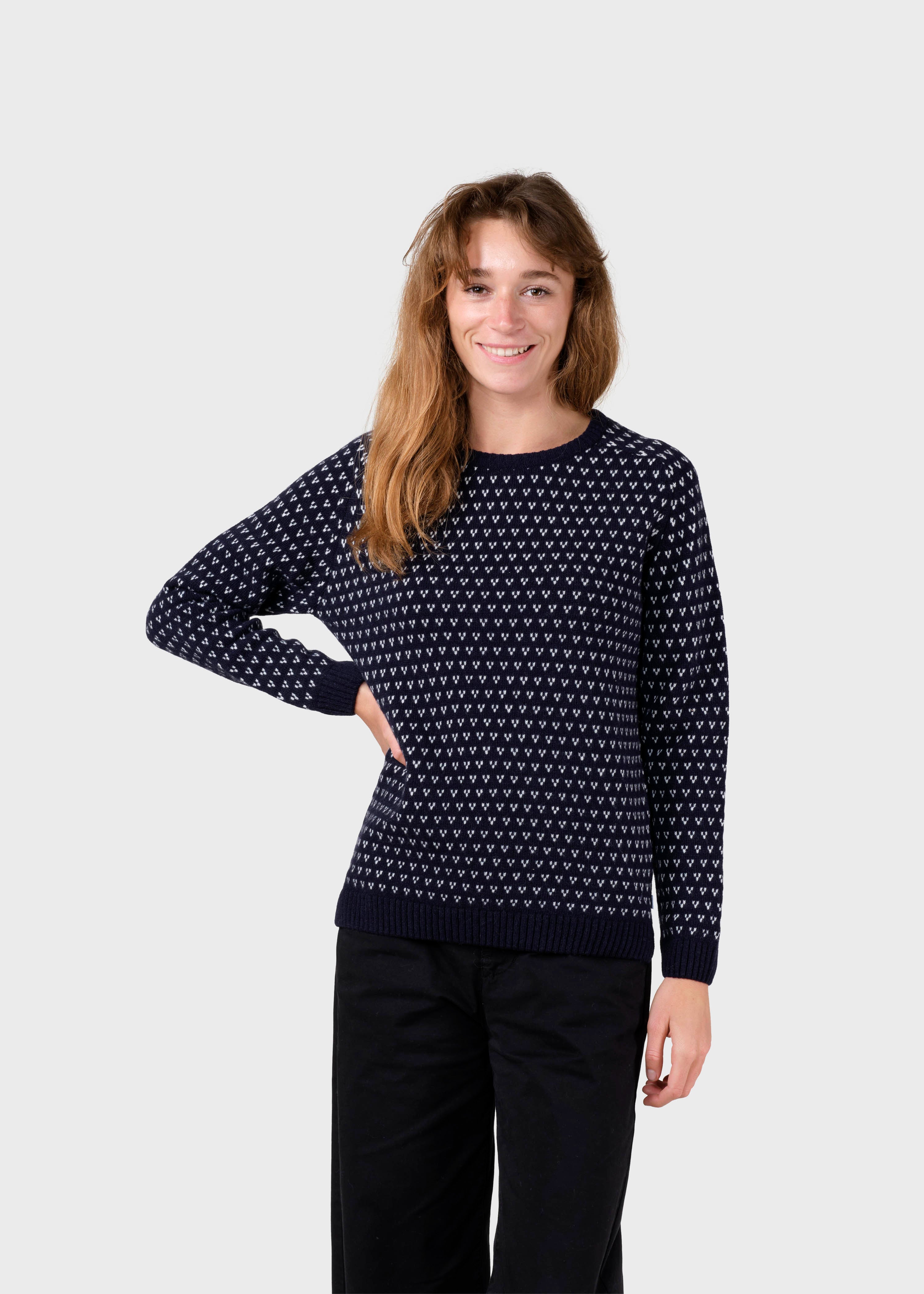 Mika Knit - Navy/cream