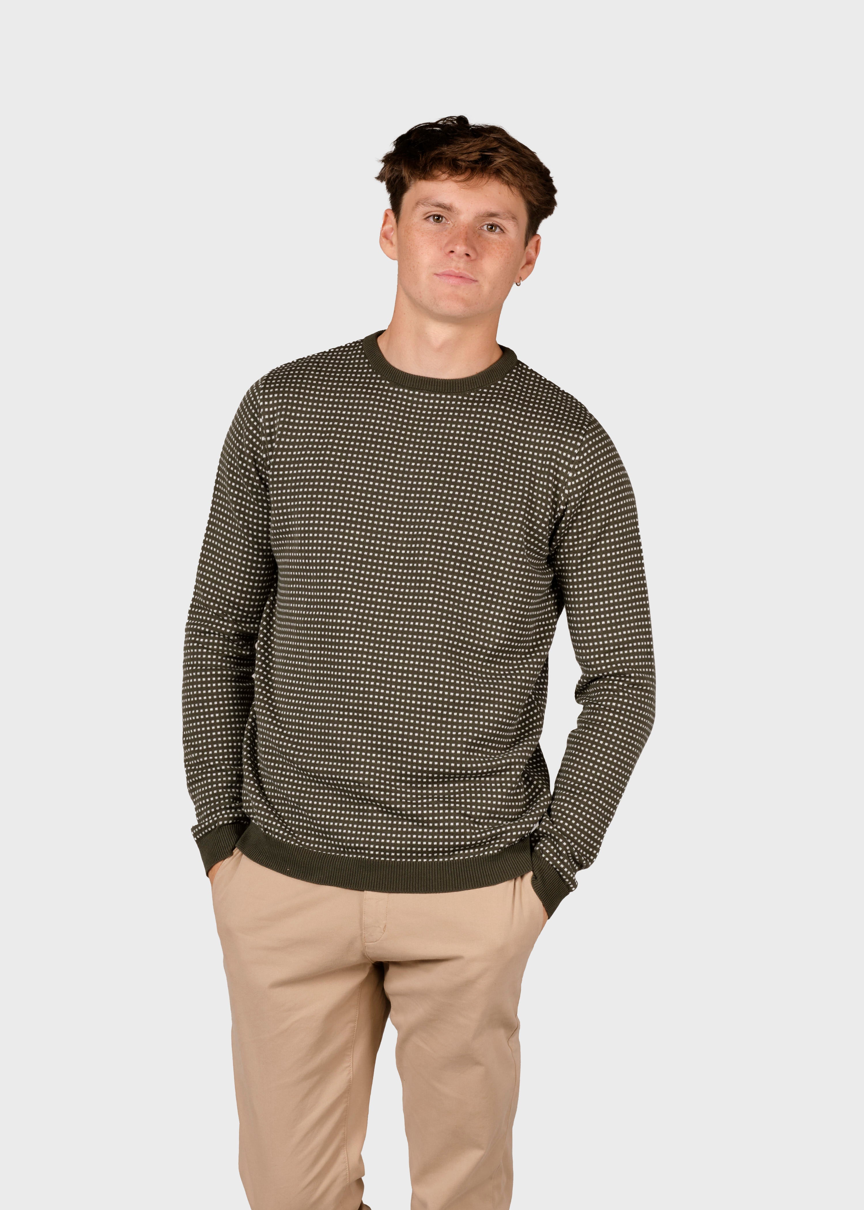 Otto Knit - Olive/cream