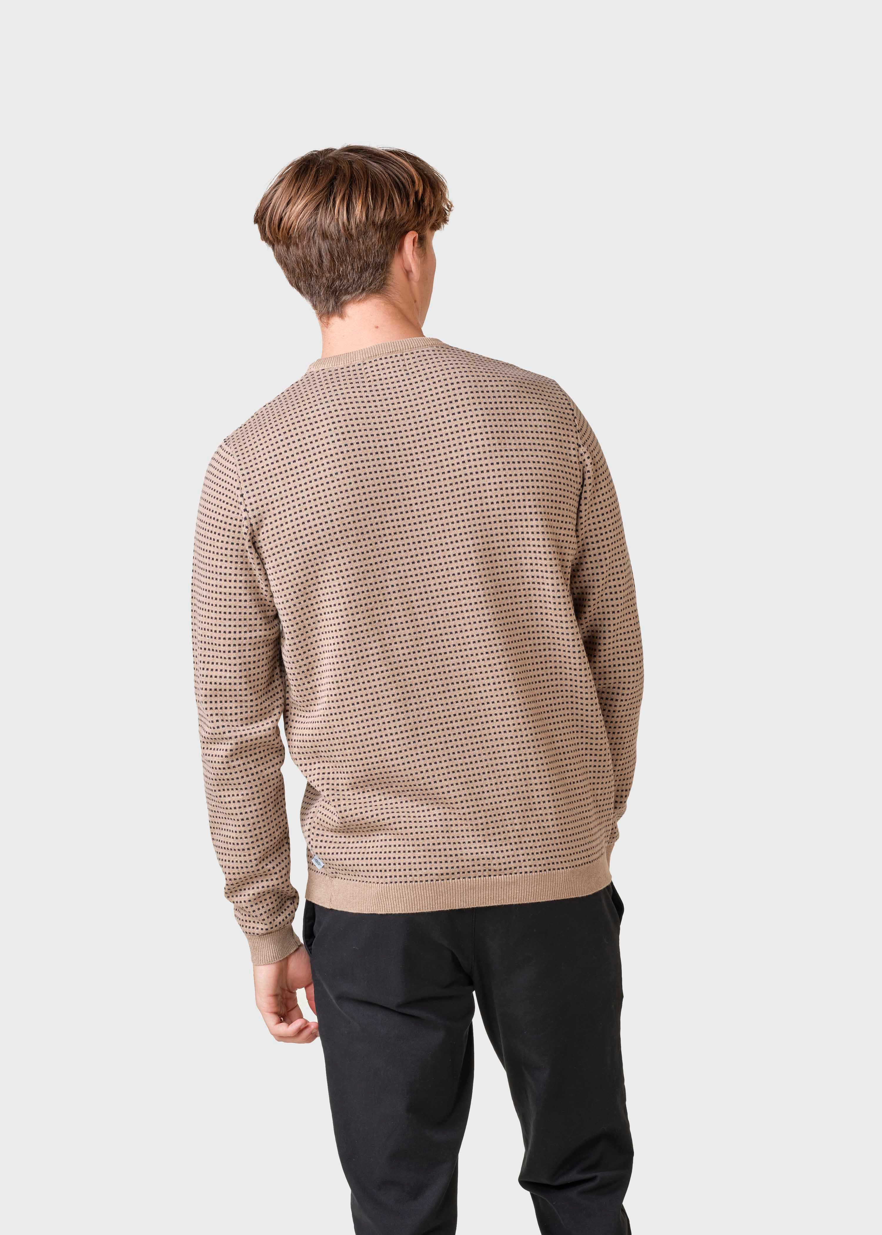 Otto Knit - Sand/navy Dots