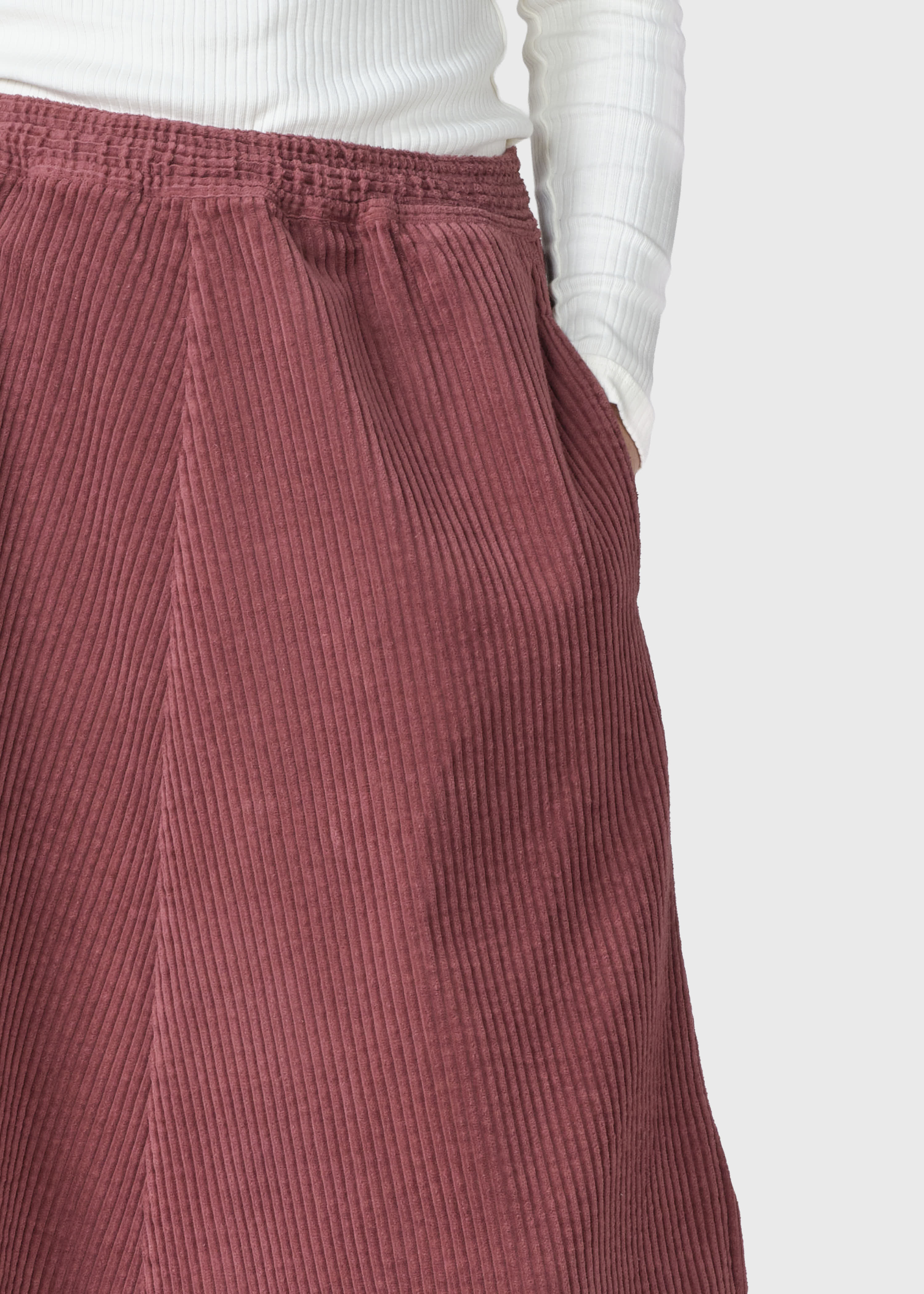 Ramona Cord Skirt - Burgundy
