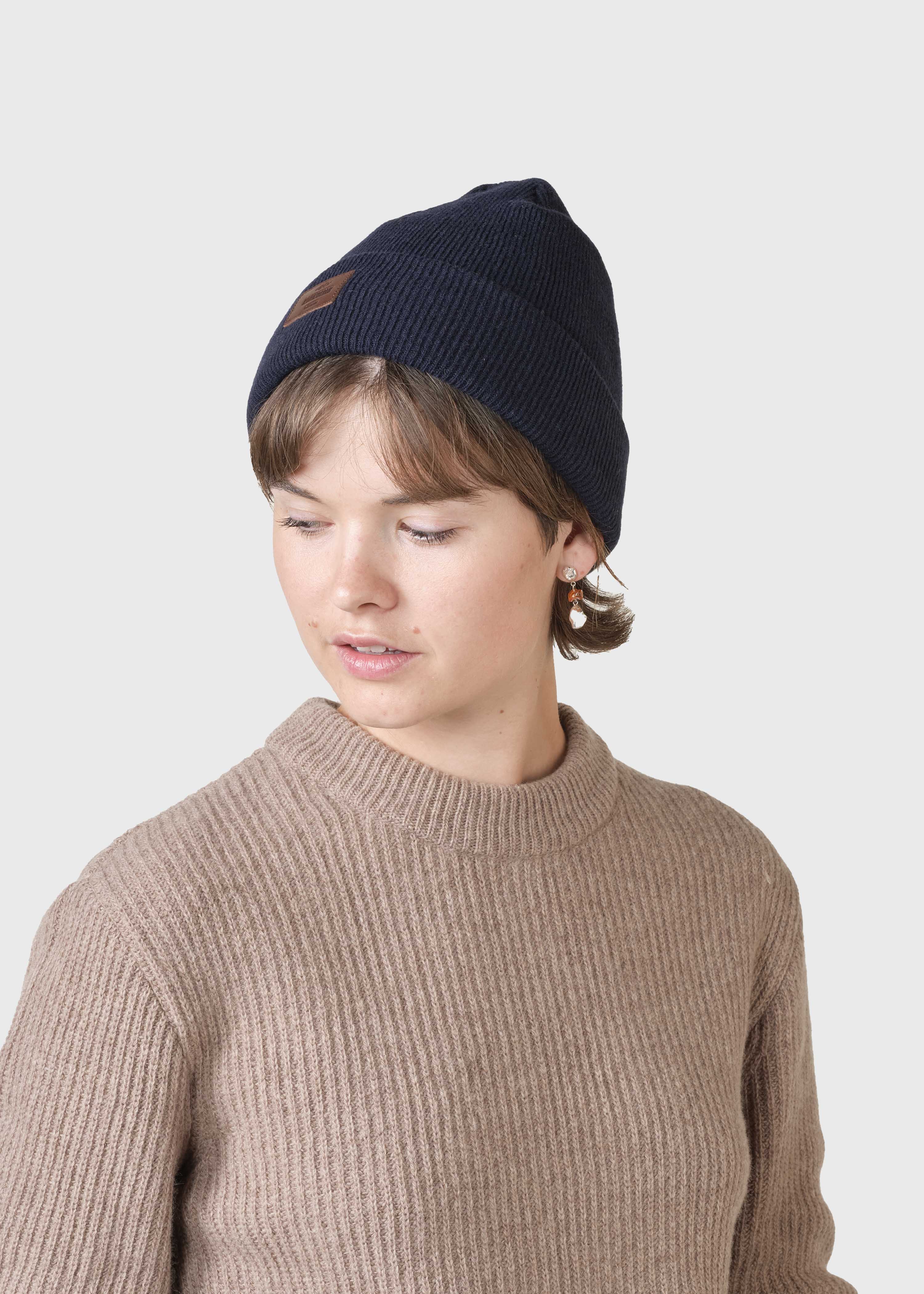 Rib Beanie - Navy