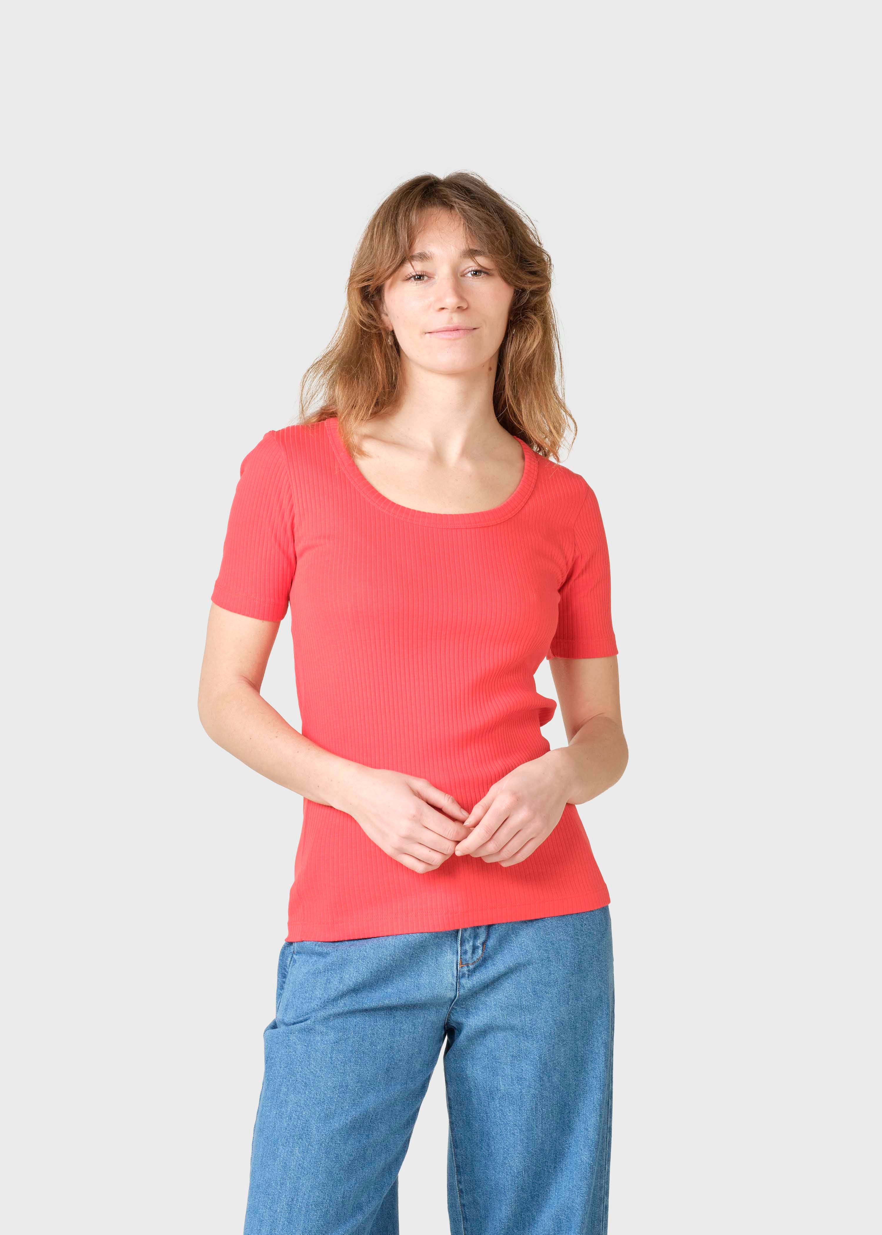Rib Tee - Red