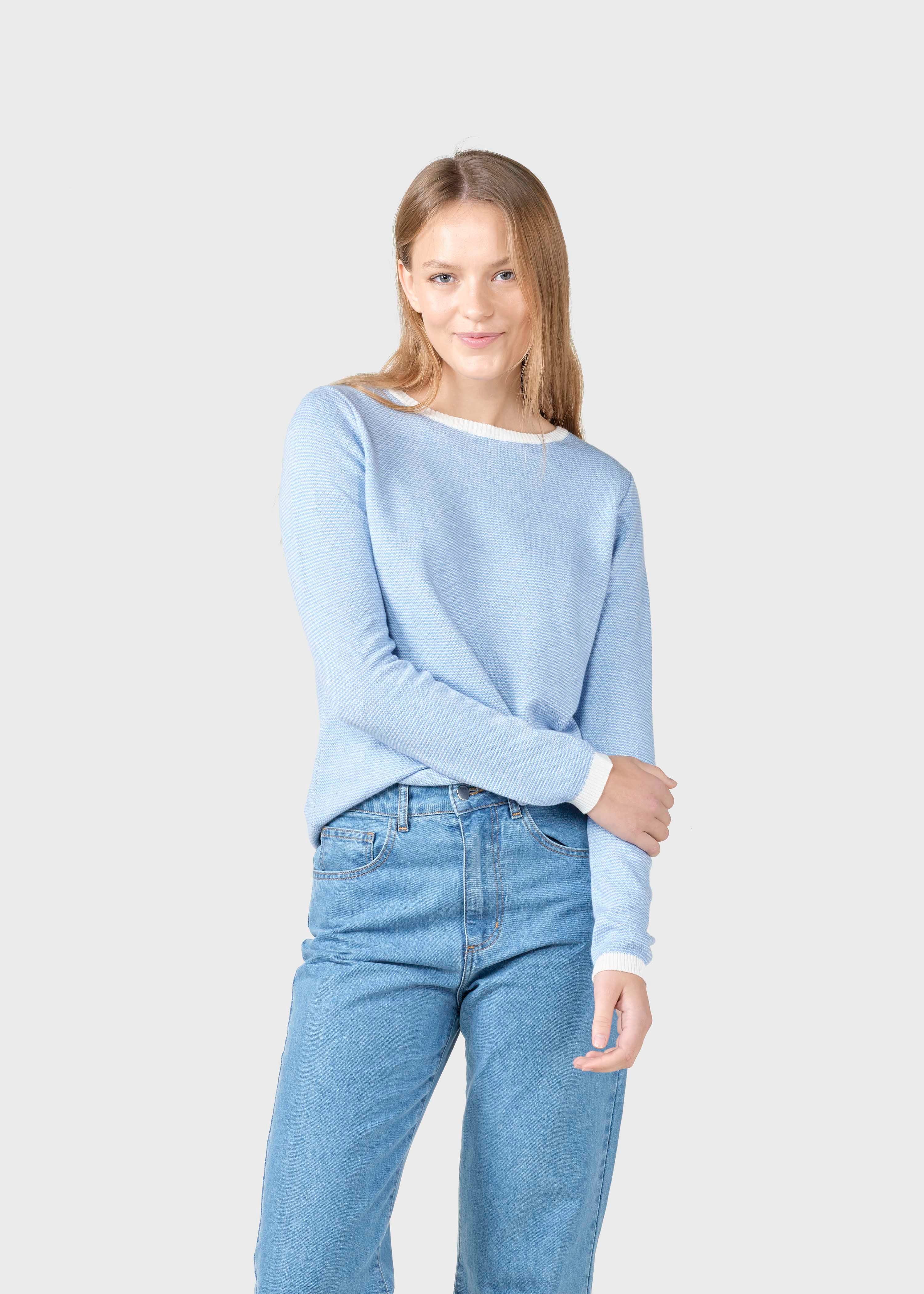 Rosa Knit - Cream/light Blue