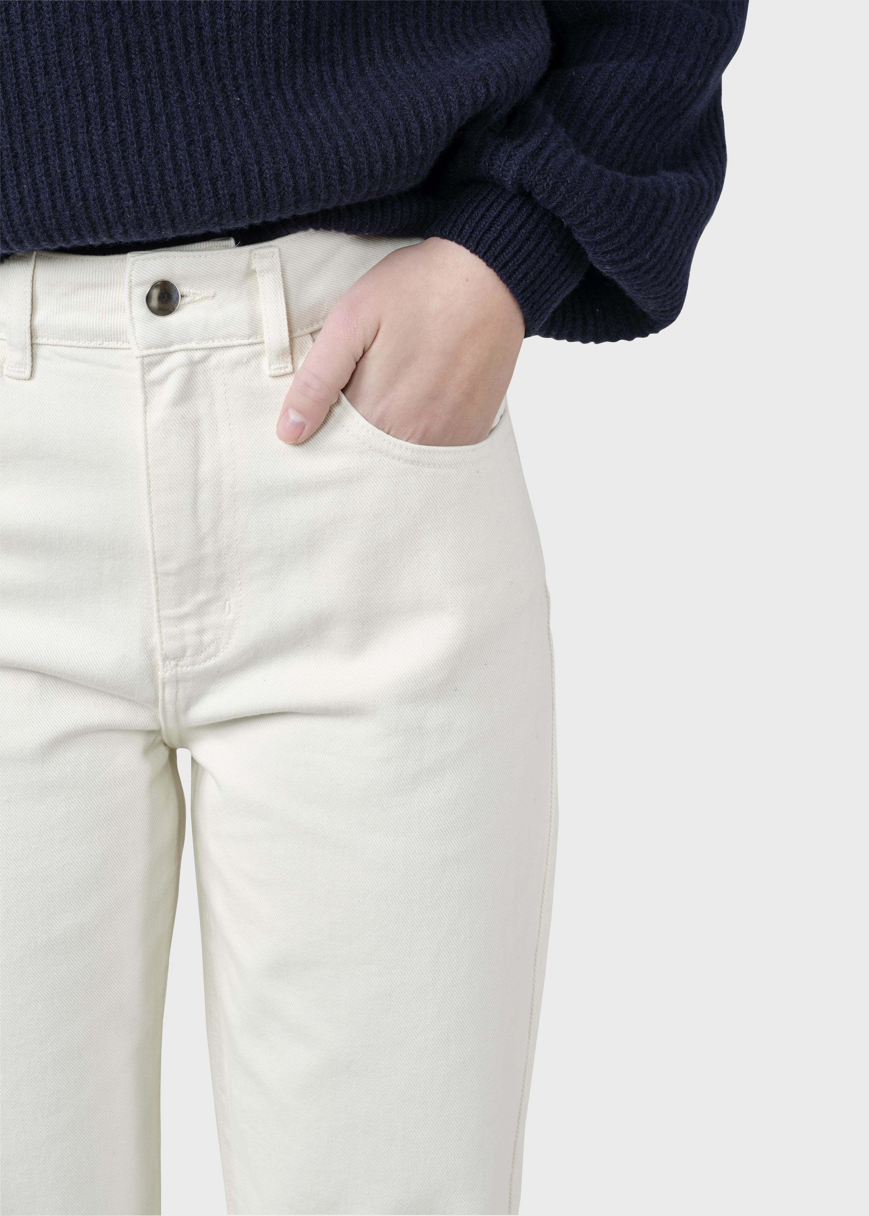 Rubi Denim Pants - Cream