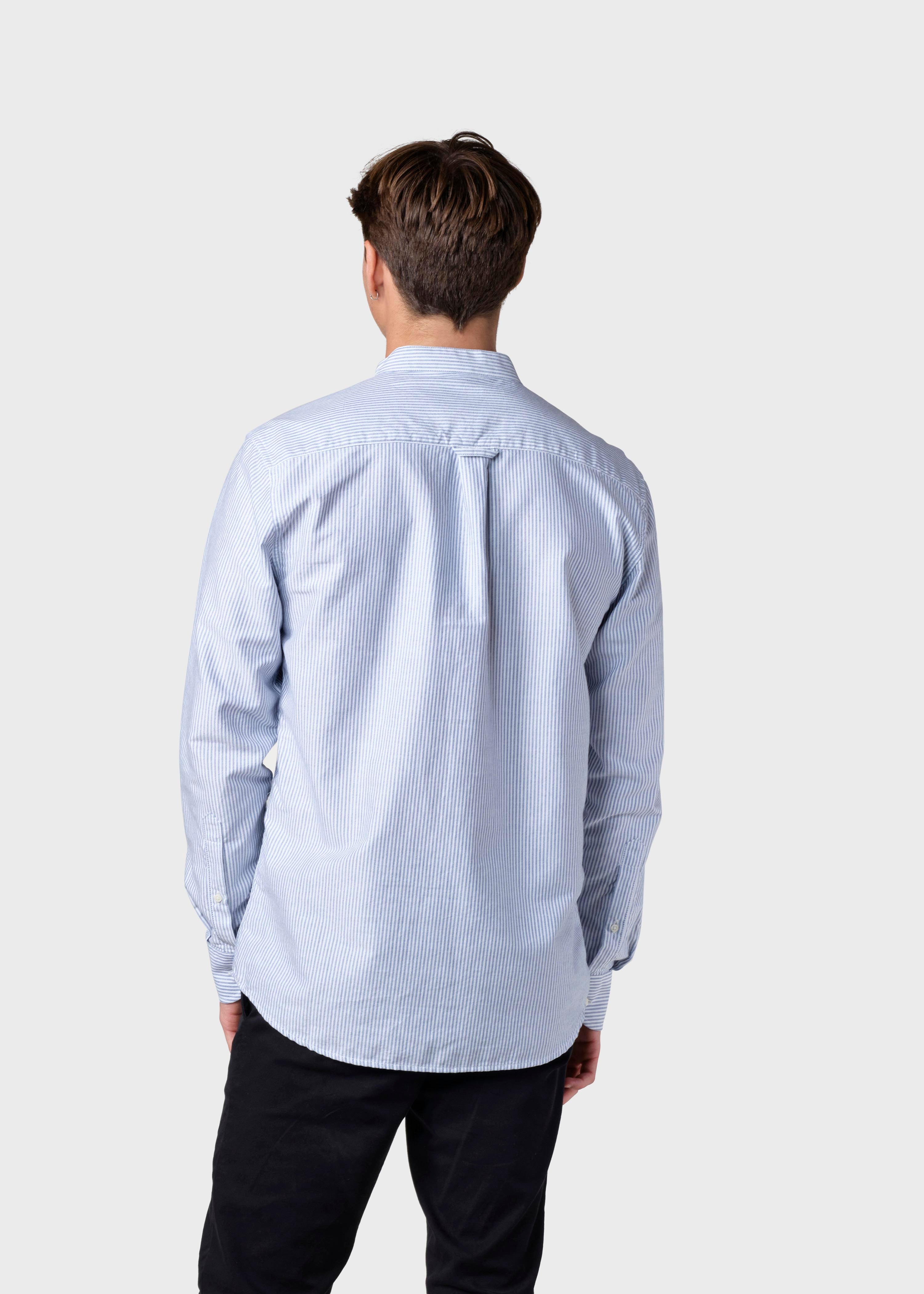 Simon Striped Shirt - White/navy