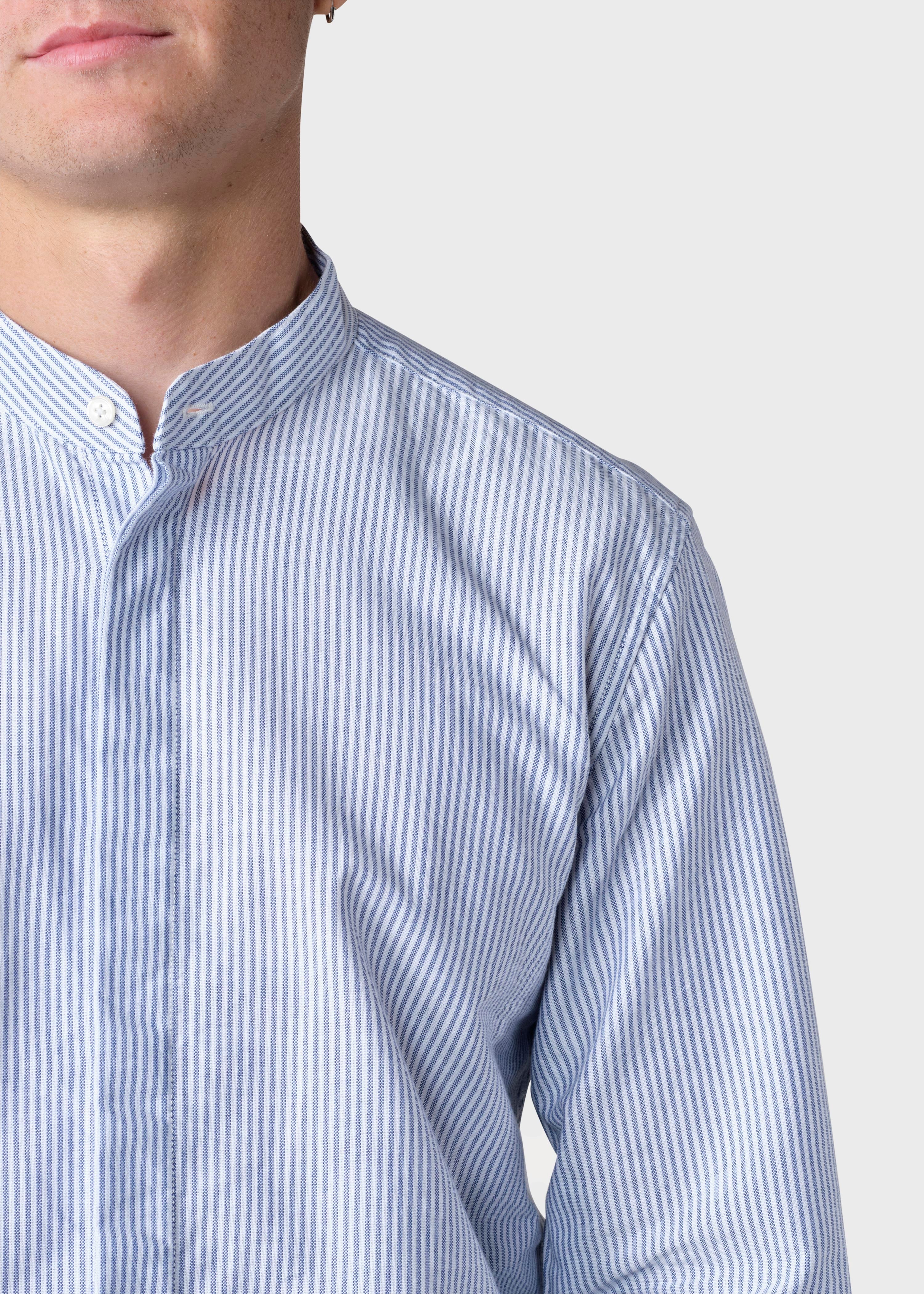 Simon Striped Shirt - White/navy