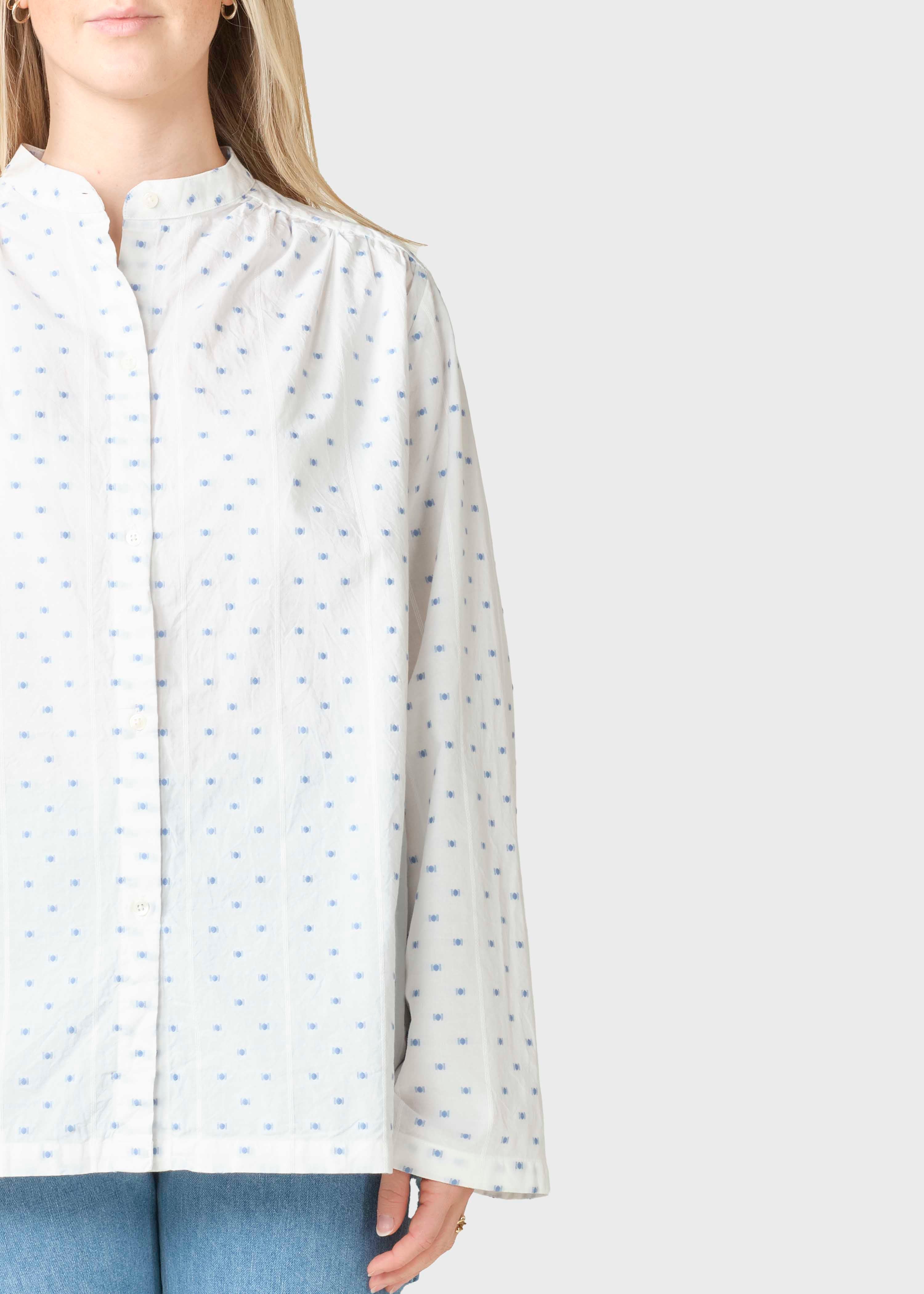 Tracy Shirt - White/light Blue