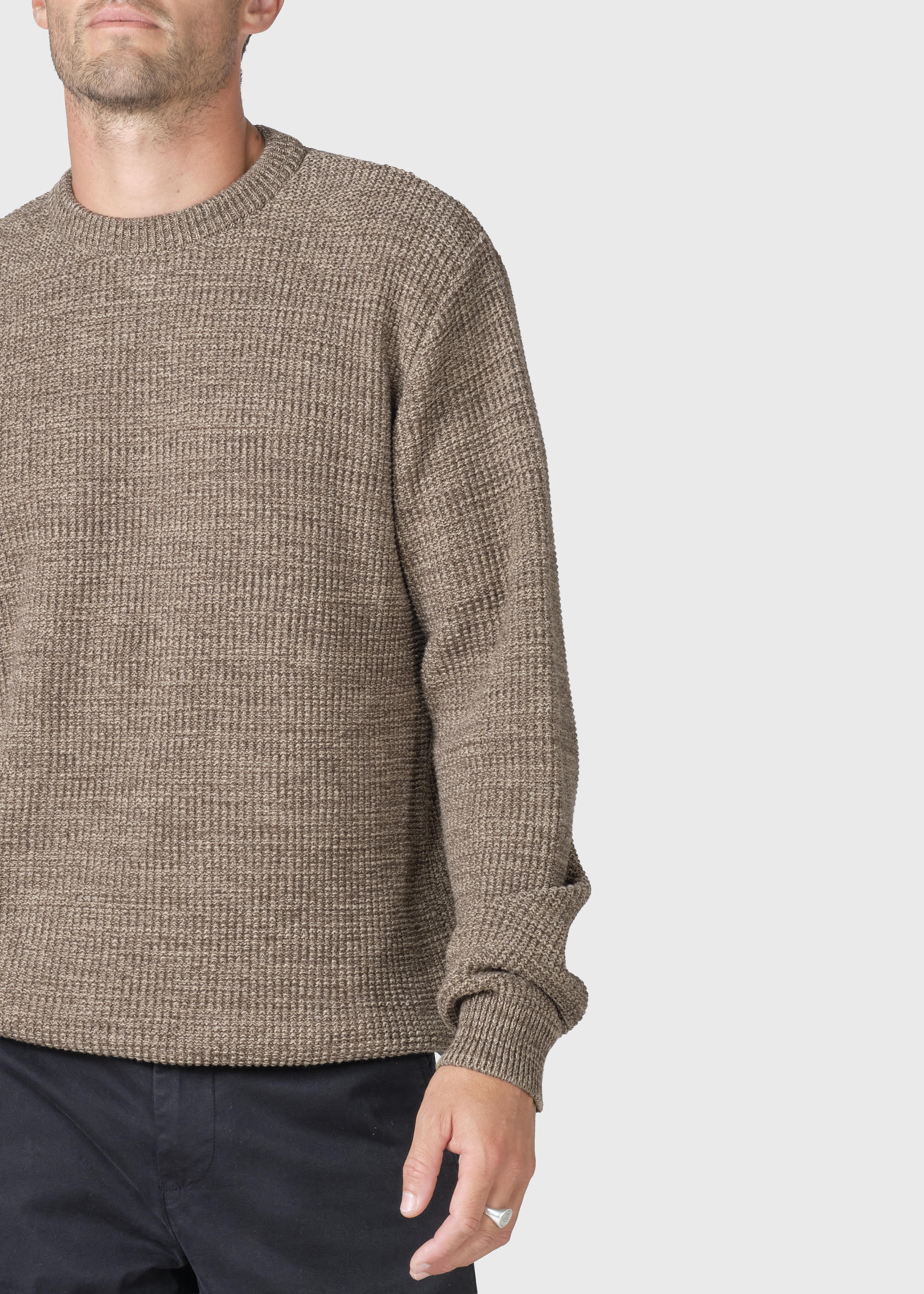 Victor Cotton Knit - Taupe/sand