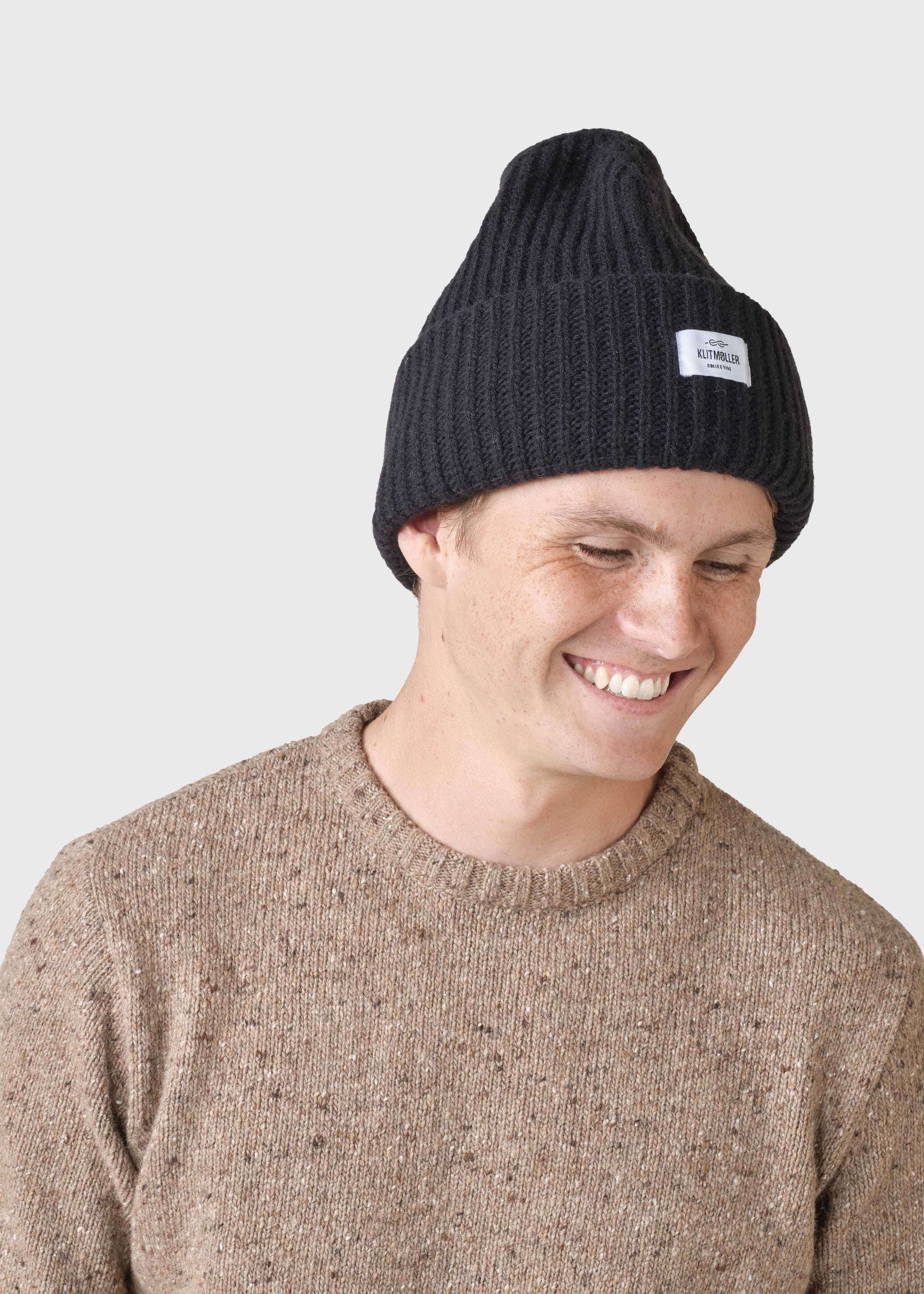 Wide Rib Beanie - Black