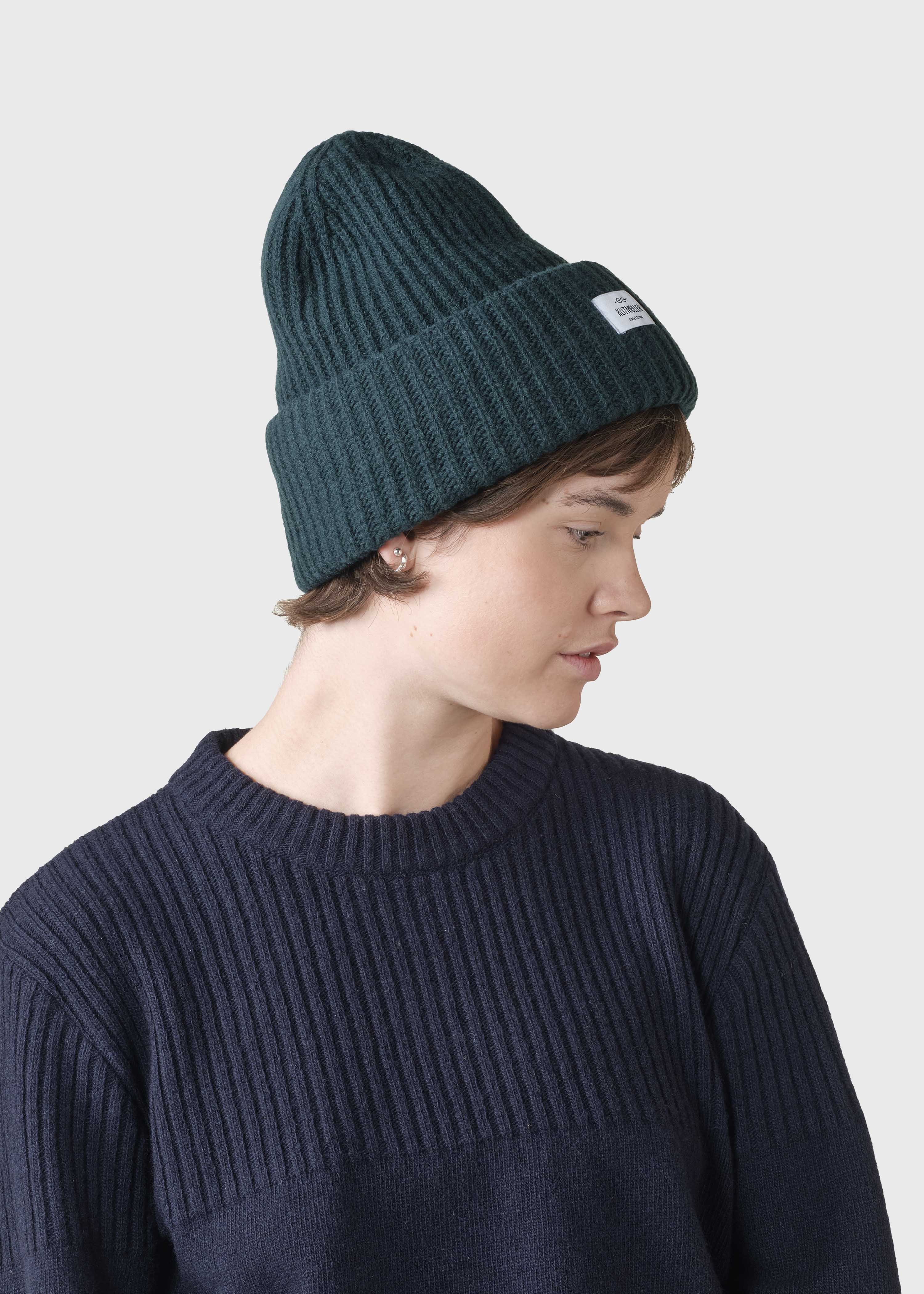 Wide Rib Beanie - Moss Green