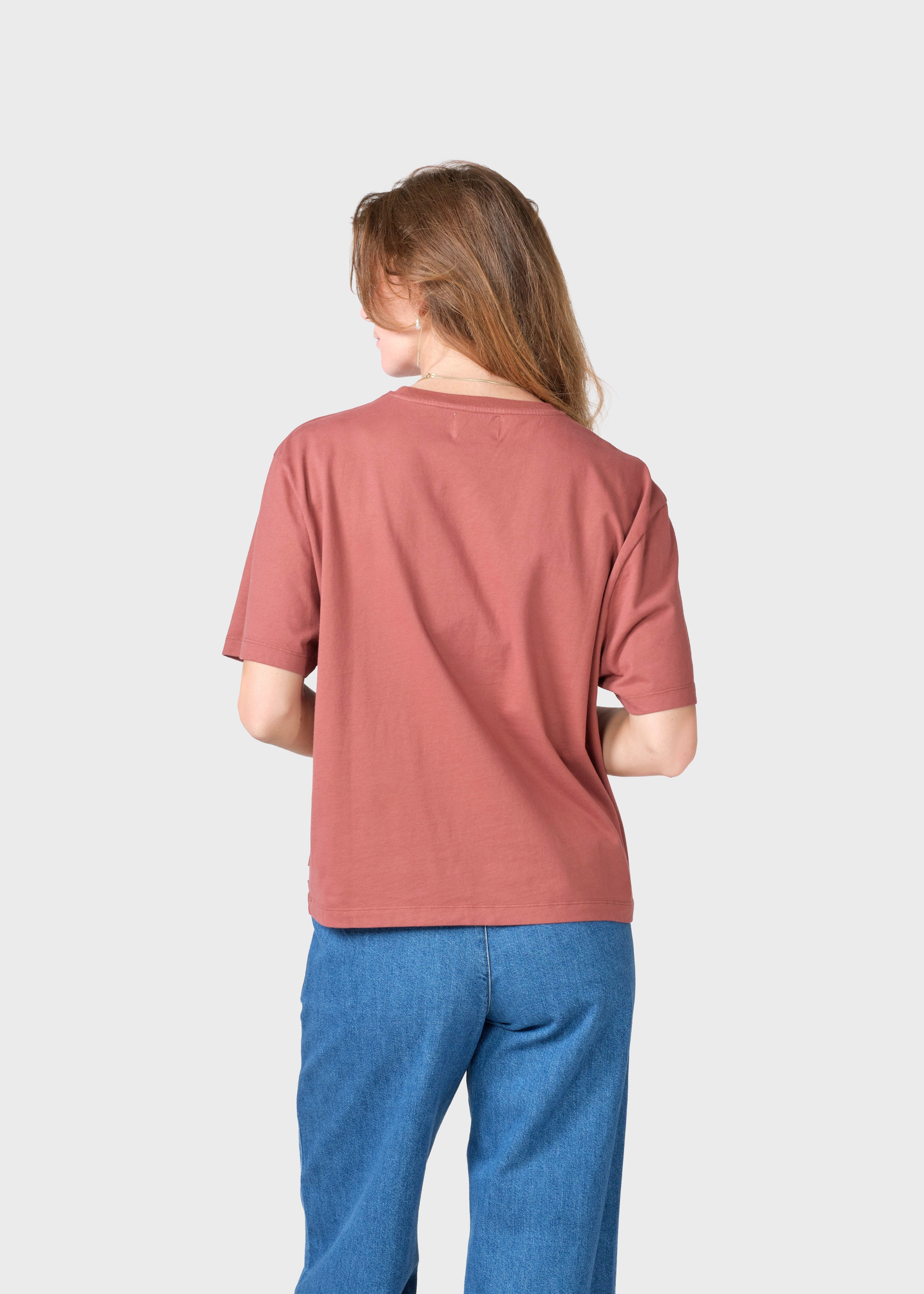 Womens Boxy Tee - Burgundy