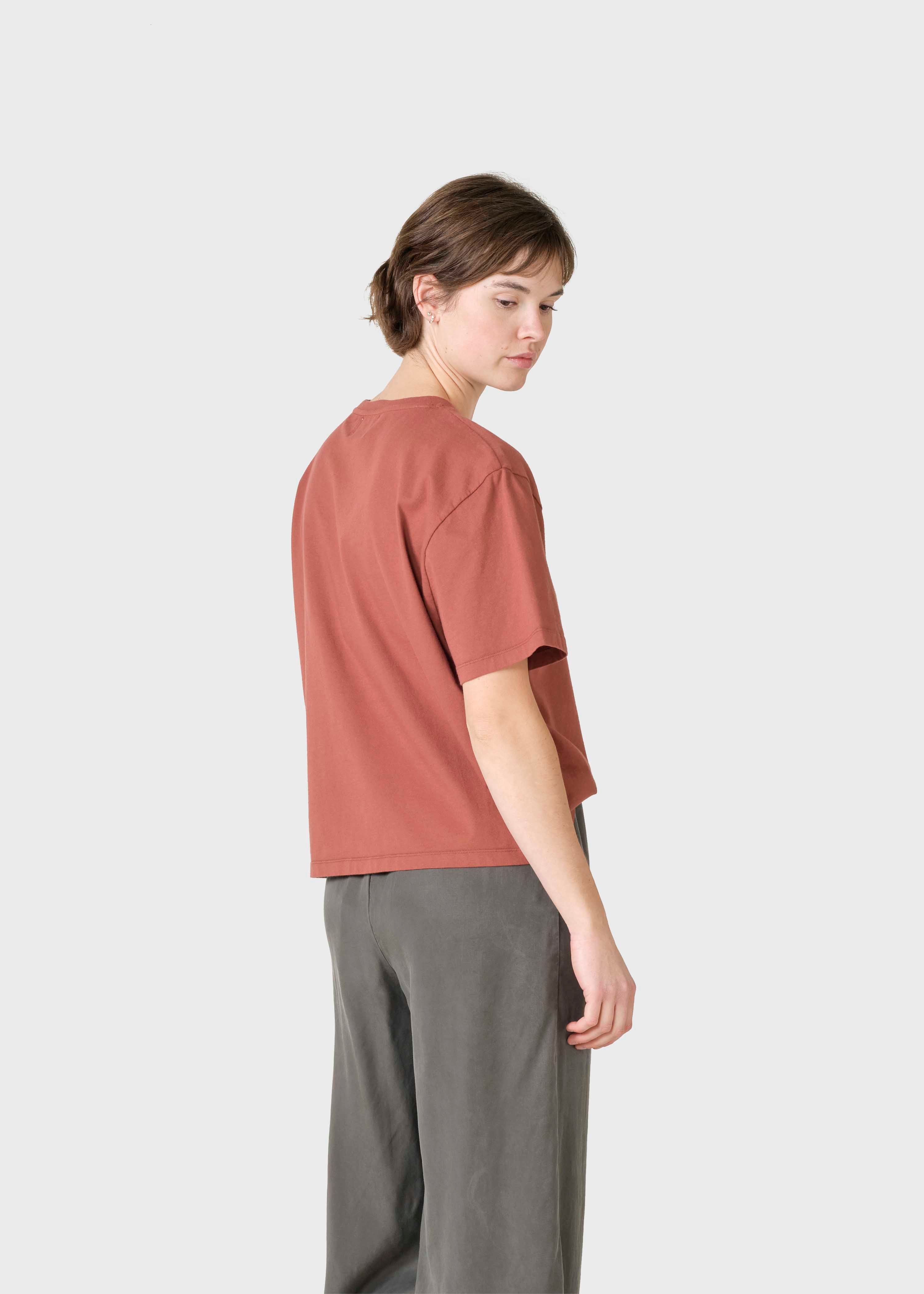 Womens Boxy Tee - Burnt Sienna
