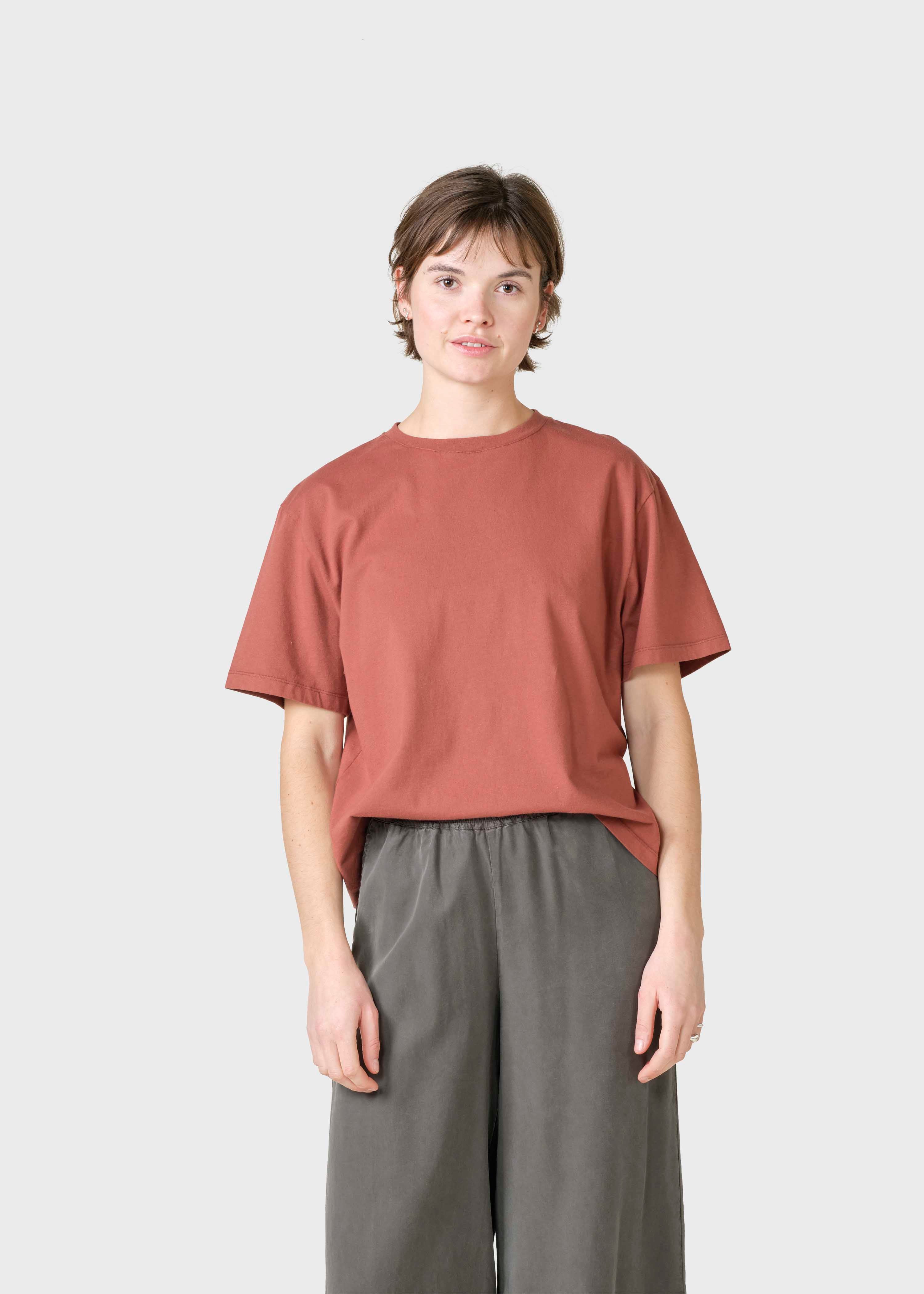 Womens Boxy Tee - Burnt Sienna