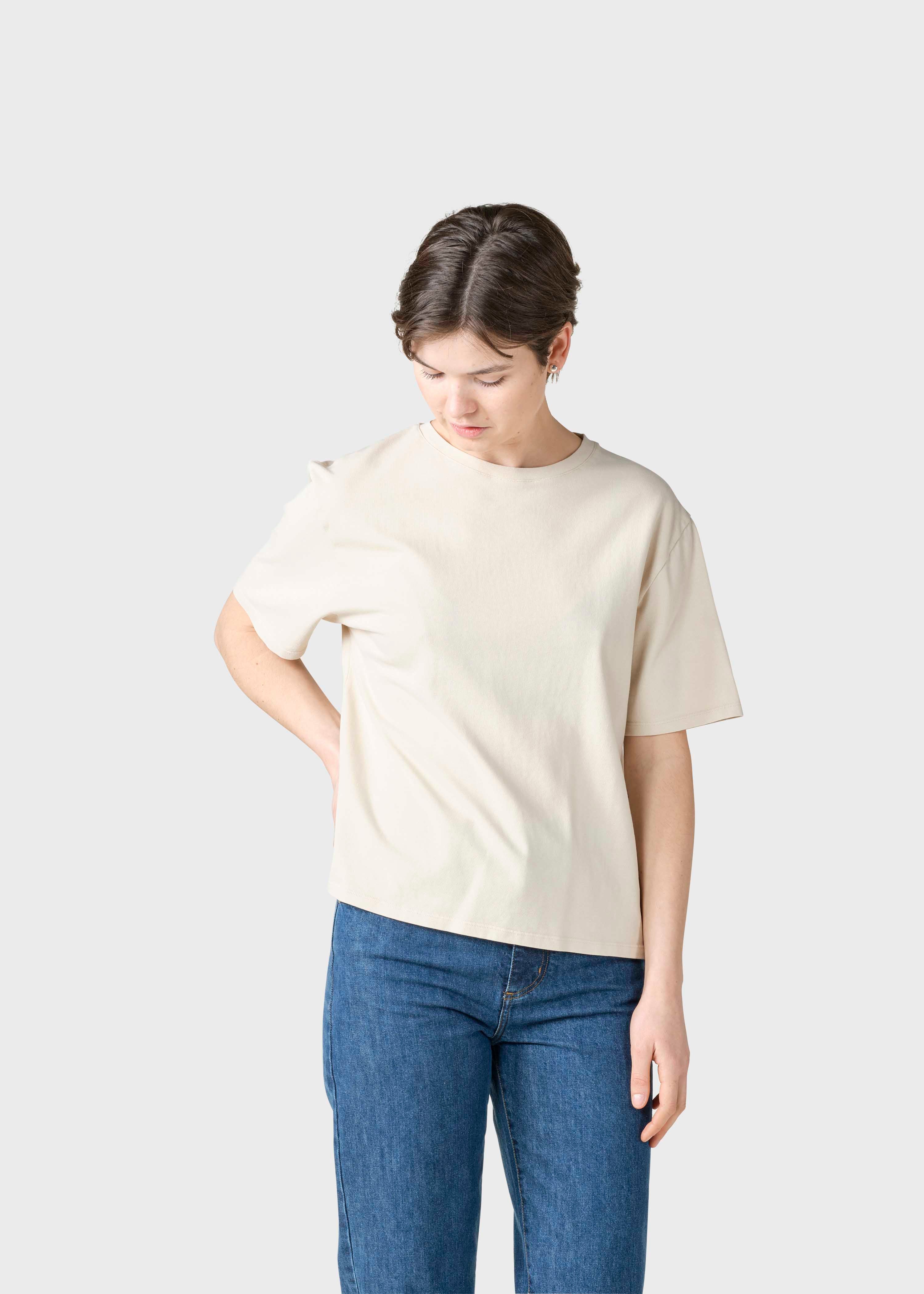 Womens Boxy Tee - Pastel Sand