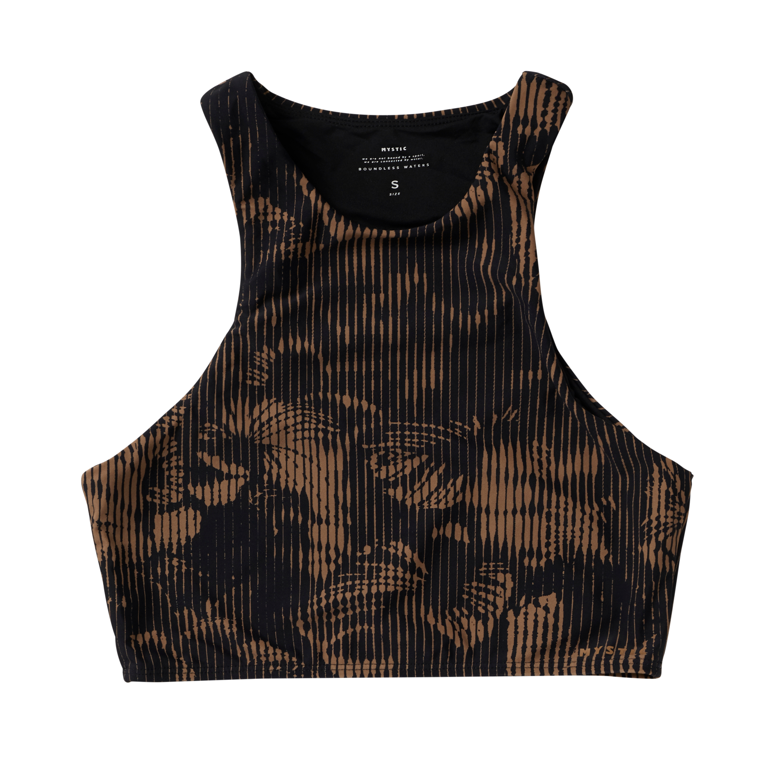 Mystic - Flashback Athletic Bikini Top - Slate Brown