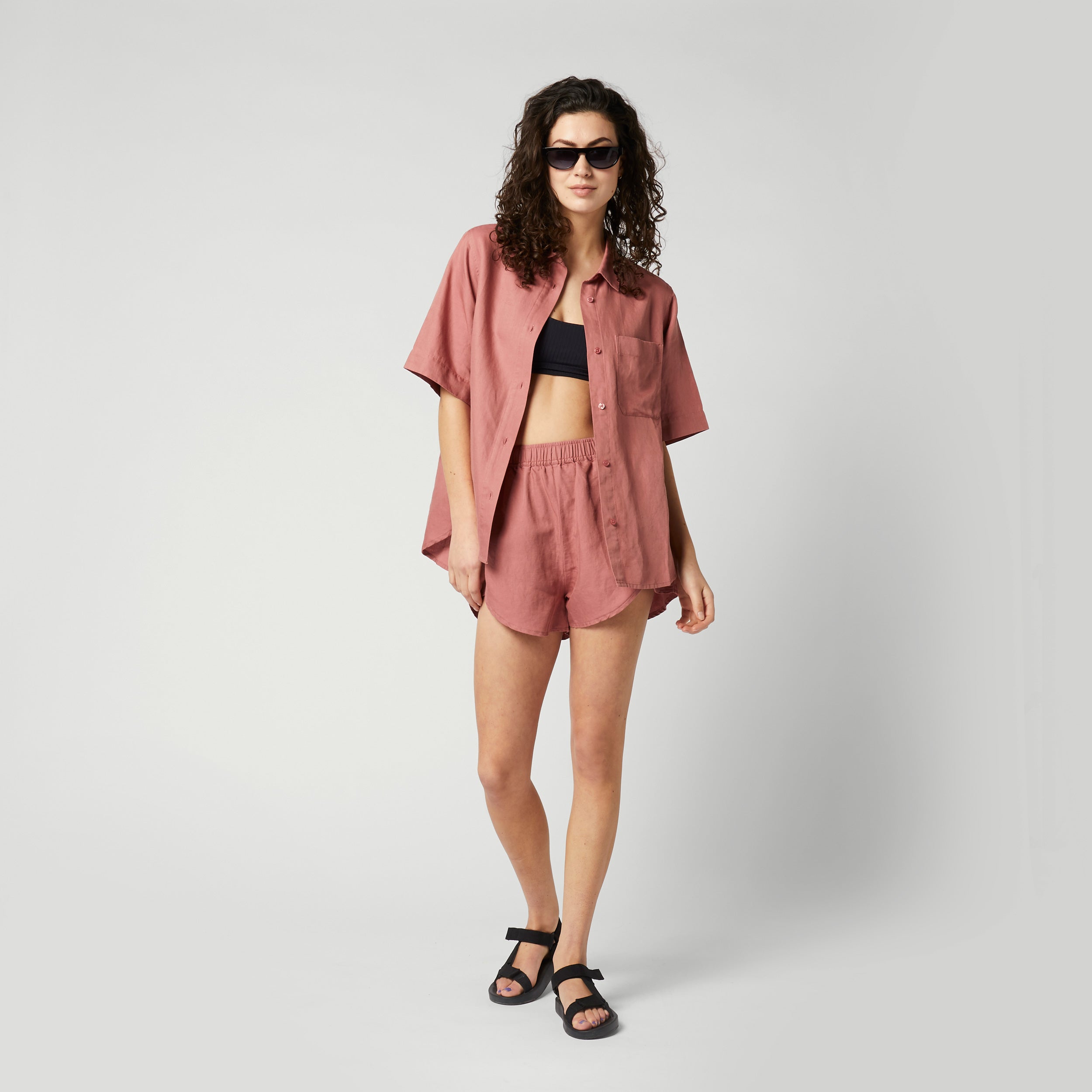 Mystic - Linen Shorts Women - Dusty Pink