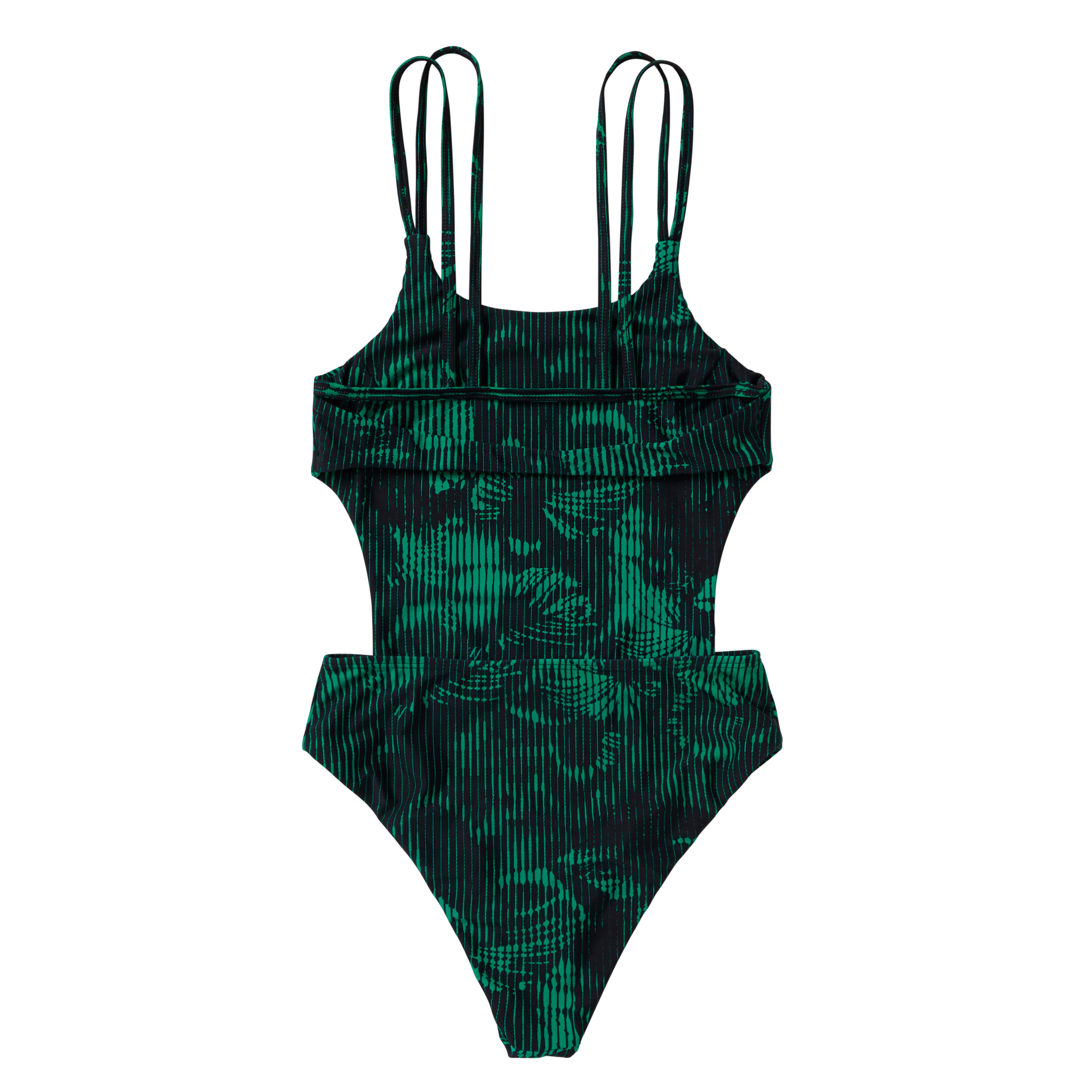 Mystic - Jorun Cut Out Swimsuit - Black / Green