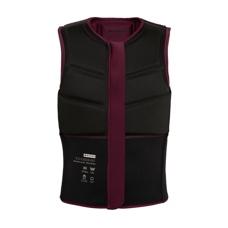 Star Impact Vest Fzip - Oxblood Red