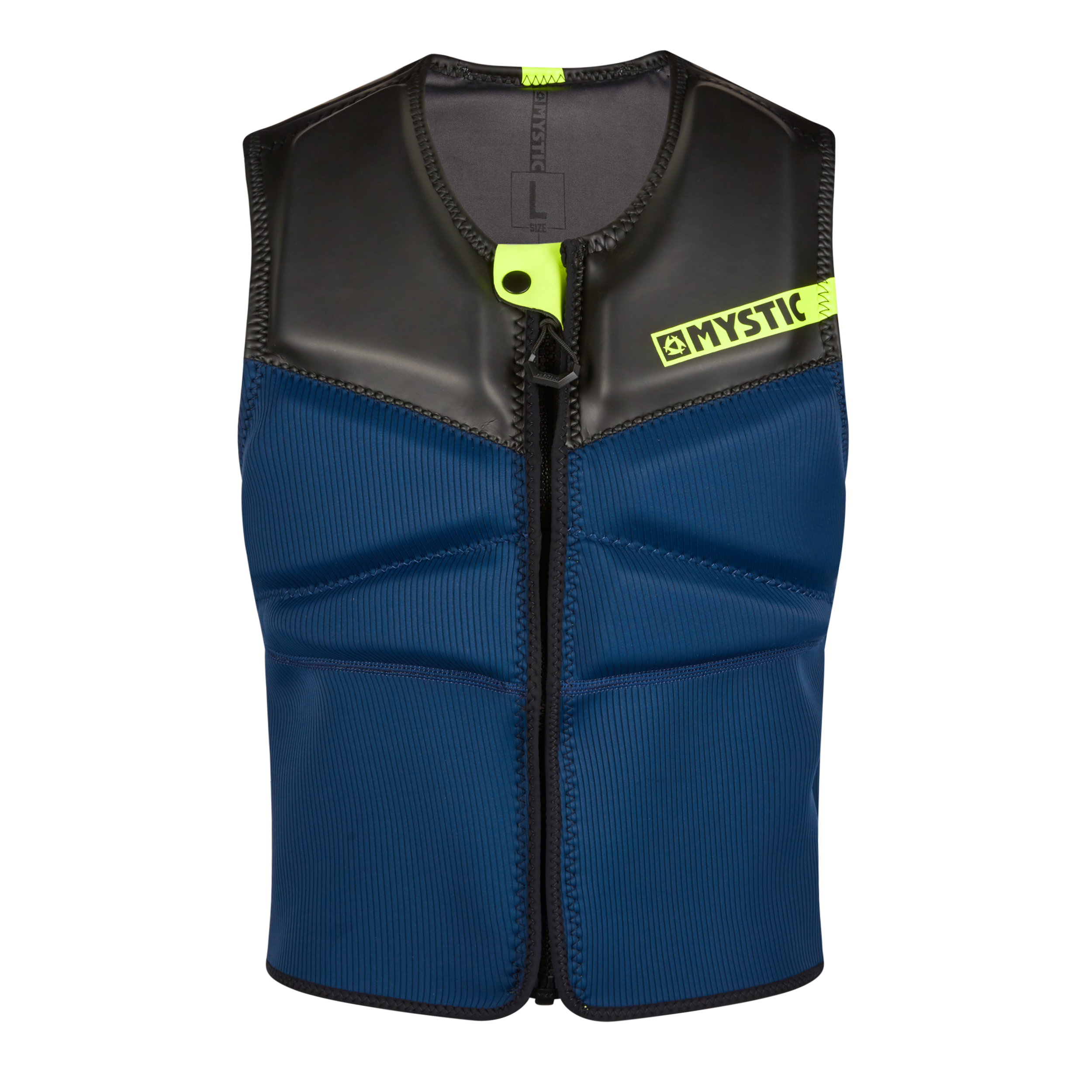 Block Impact Vest Fzip Kite - Navy/Lime