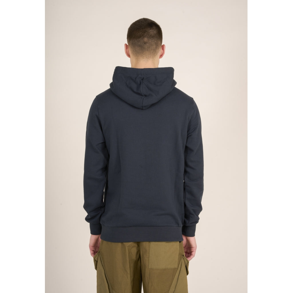 KnowledgeCotton Apparel Hood basic badge sweat, Total Eclipse