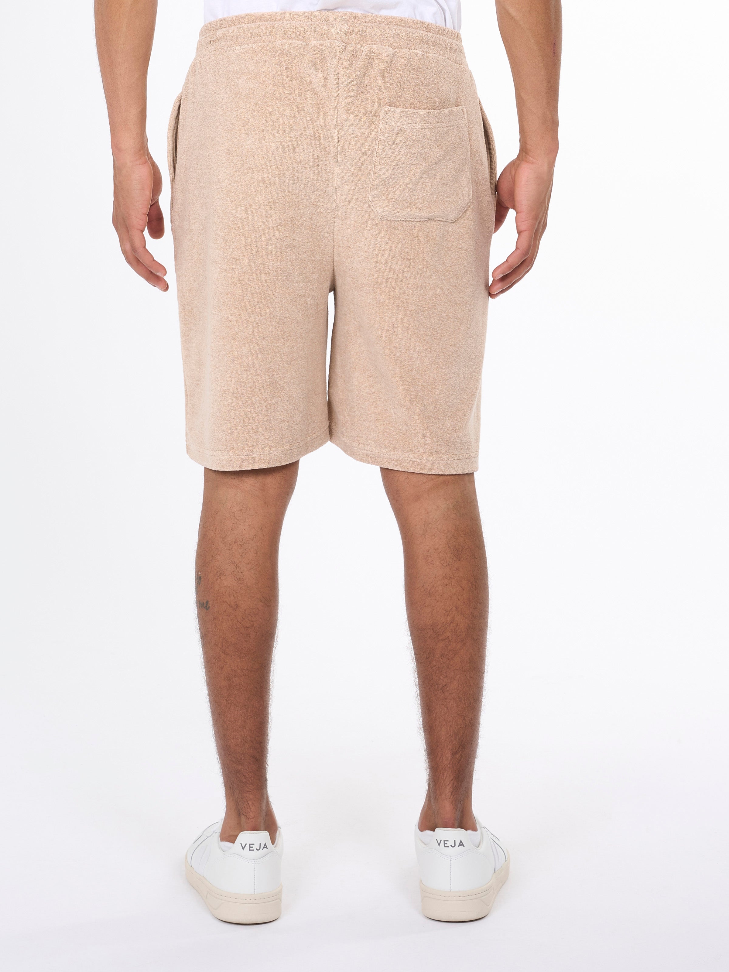 KnowledgeCotton Apparel - Casual terry shorts - GOTS/Vegan - Safari