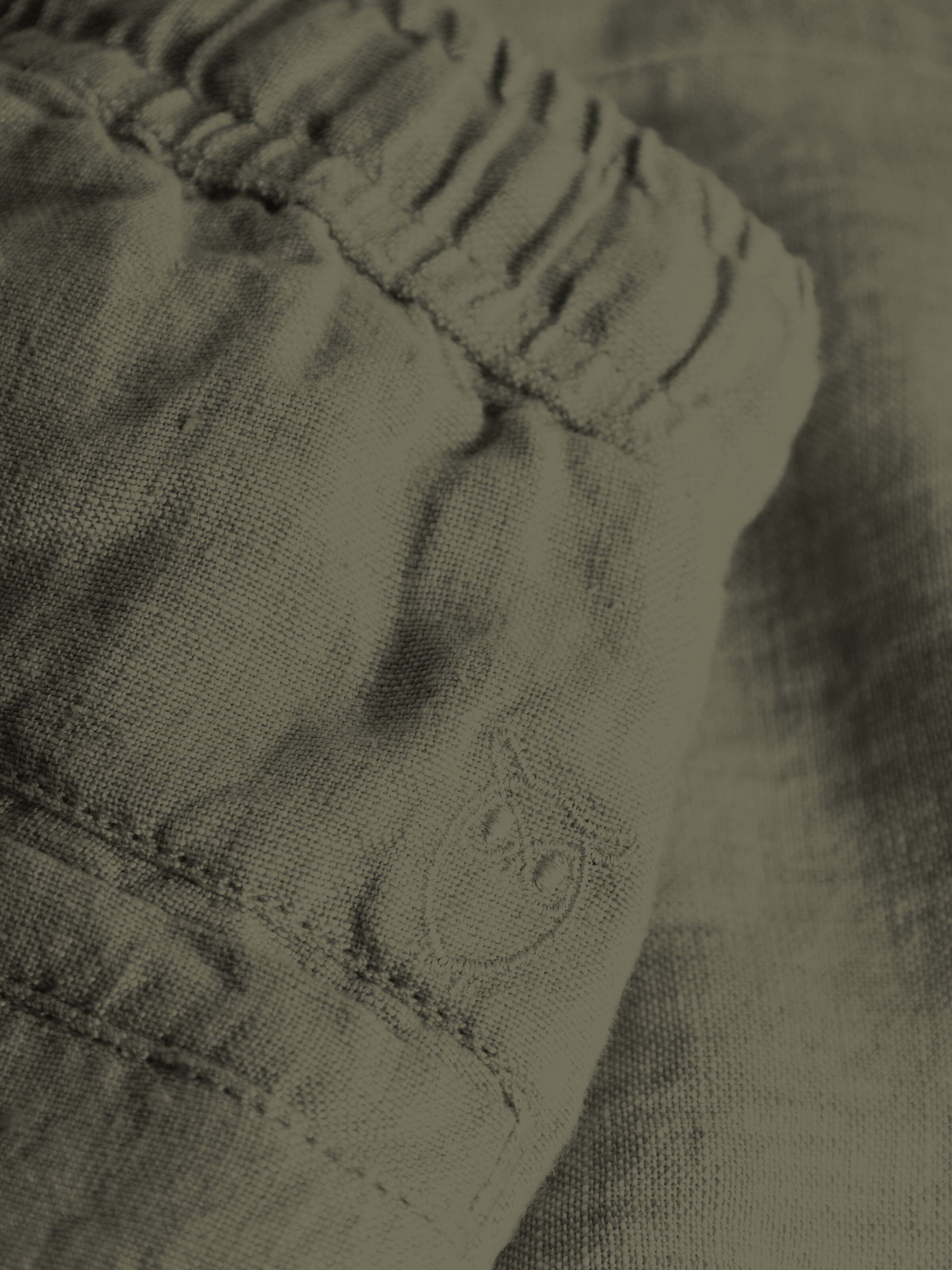 KnowledgeCotton Apparel - Loose linen pant - GOTS/Vegan - Burned Olive