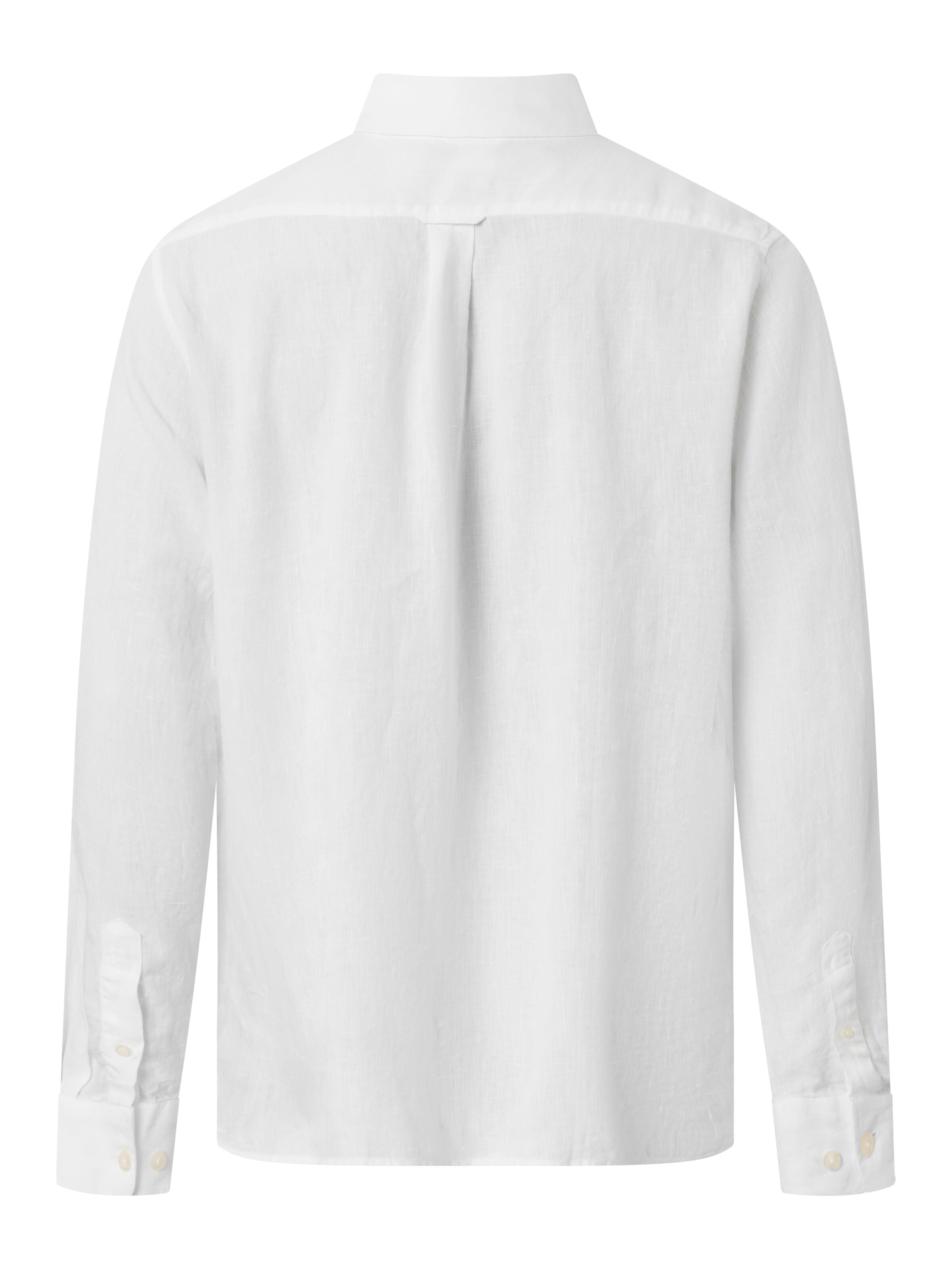 KnowledgeCotton Apparel - Custom fit linen shirt GOTS/Vegan - Bright White