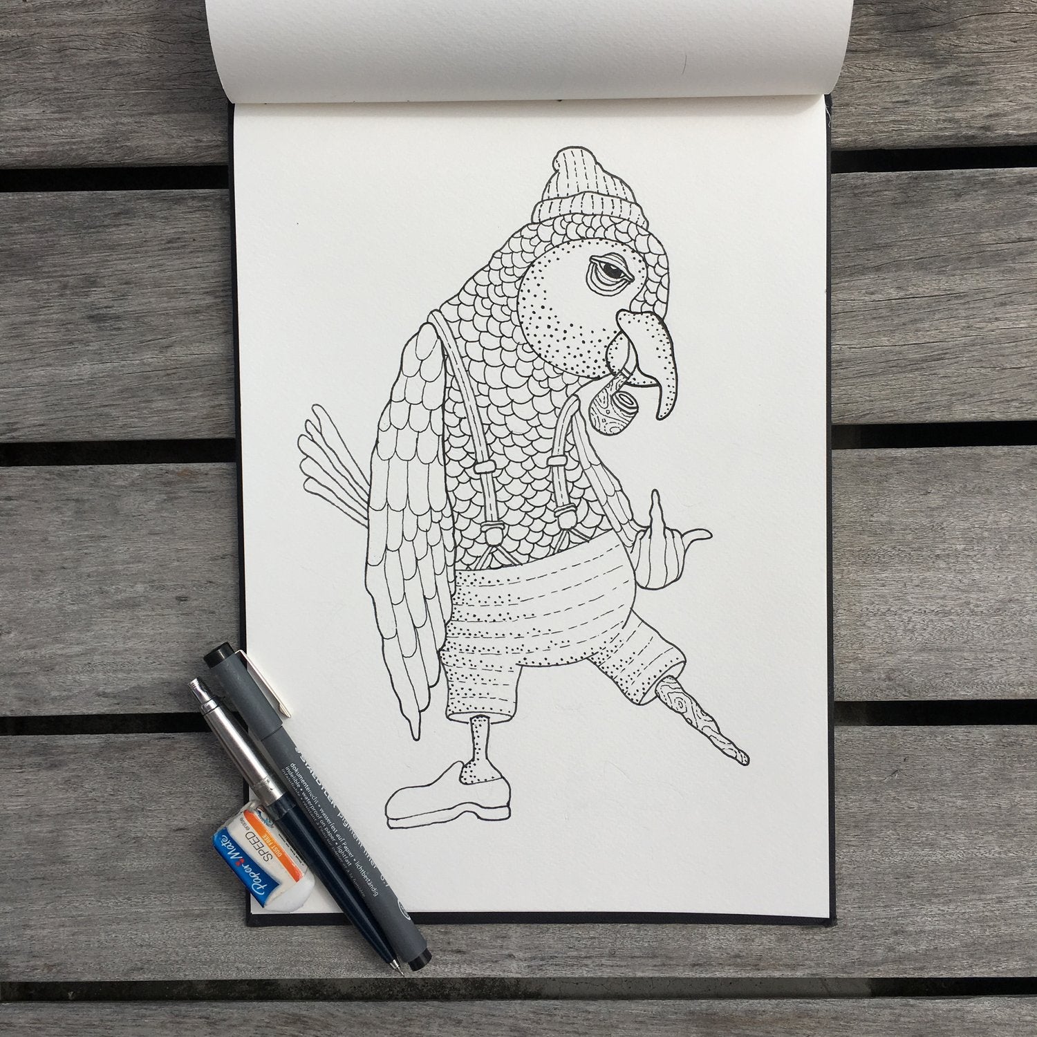 Lakor - Hipster parrot T-shirt