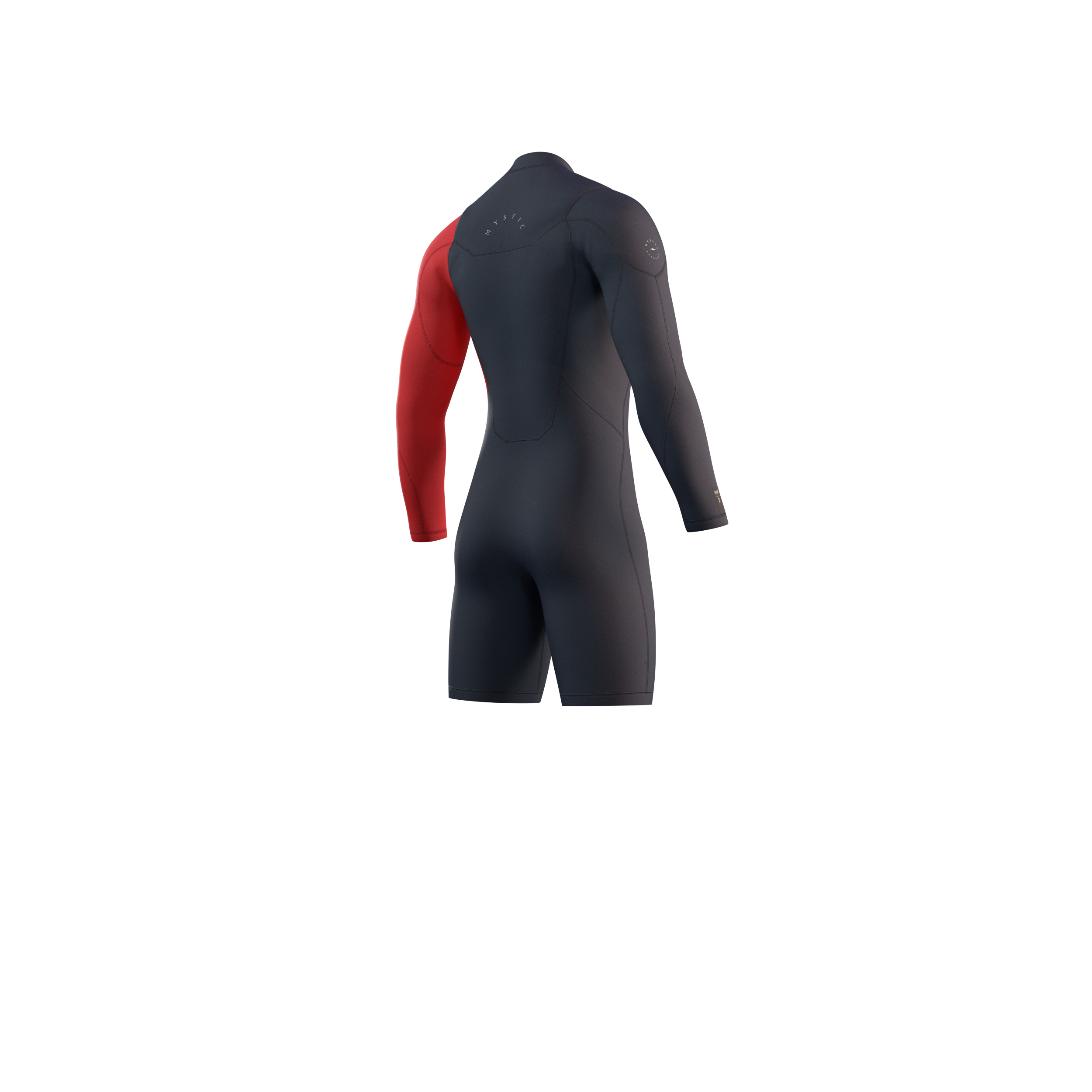 Mystic - Marshall Longarm Shorty 3/2mm Fzip - Navy/Red