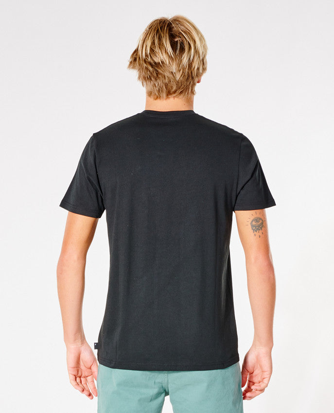 Rip Curl - surf revival strip tee - black