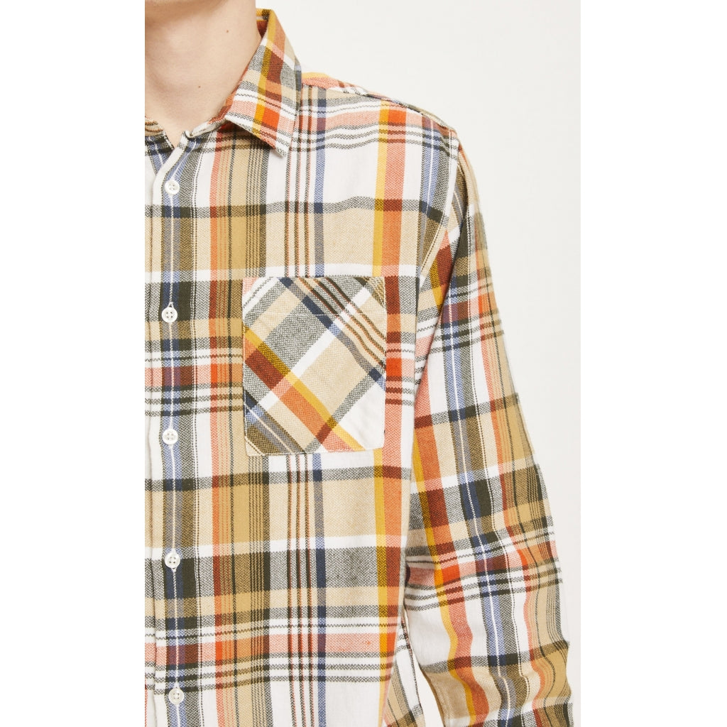 KnowledgeCotton Apparel Larch regular fit big checked shirt