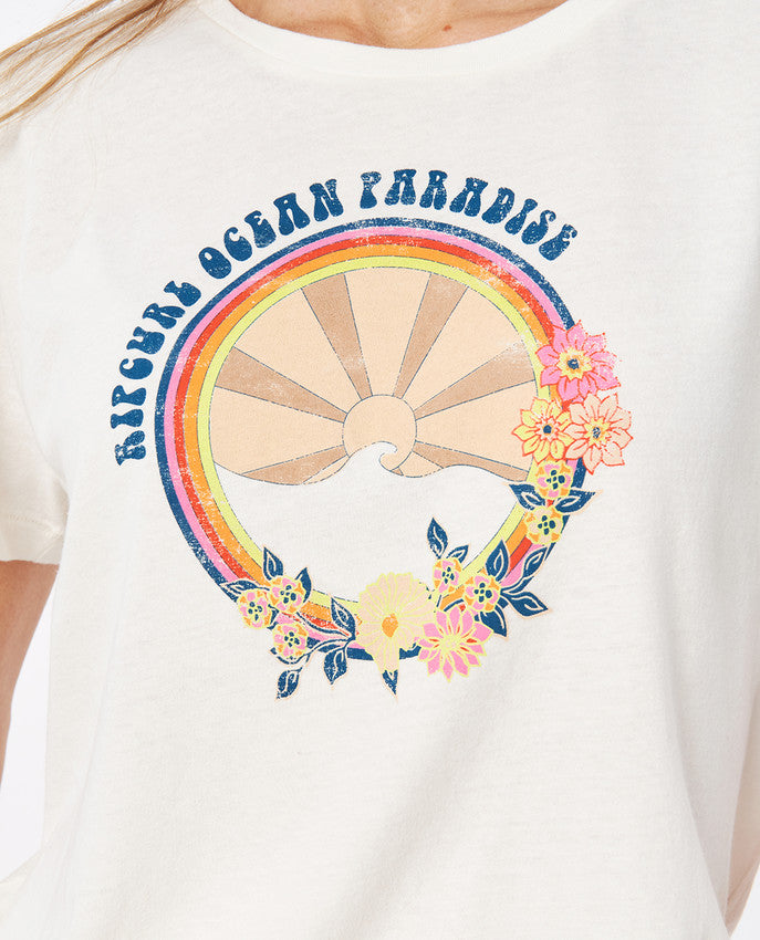 Rip Curl - surf revival 70s tee - bone