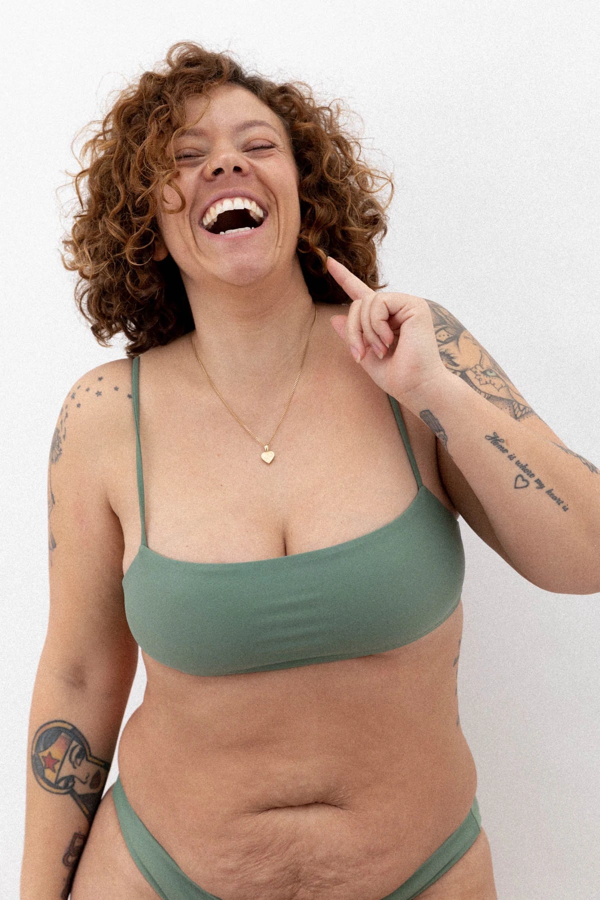 Copenhagen Cartel - Sanur justerbare stropper bikini top bandeau - Army