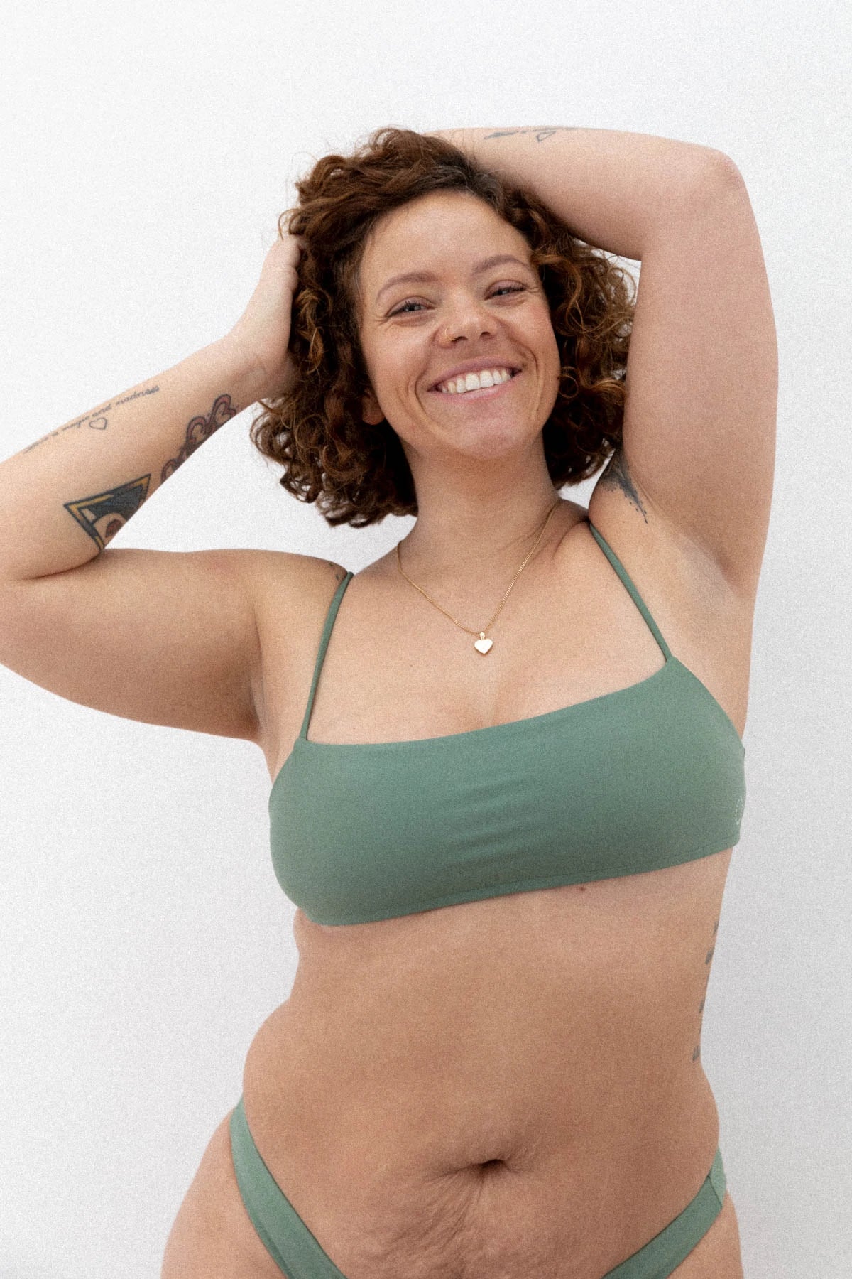 Copenhagen Cartel - Sanur justerbare stropper bikini top bandeau - Army