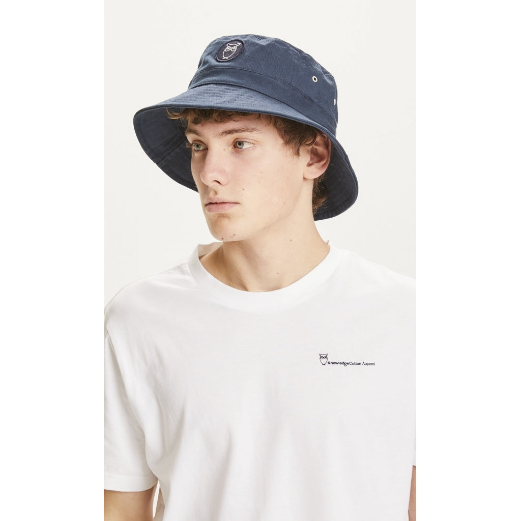 KnowledgeCotton Apparel LEAF twill jungle hat Total Eclipse