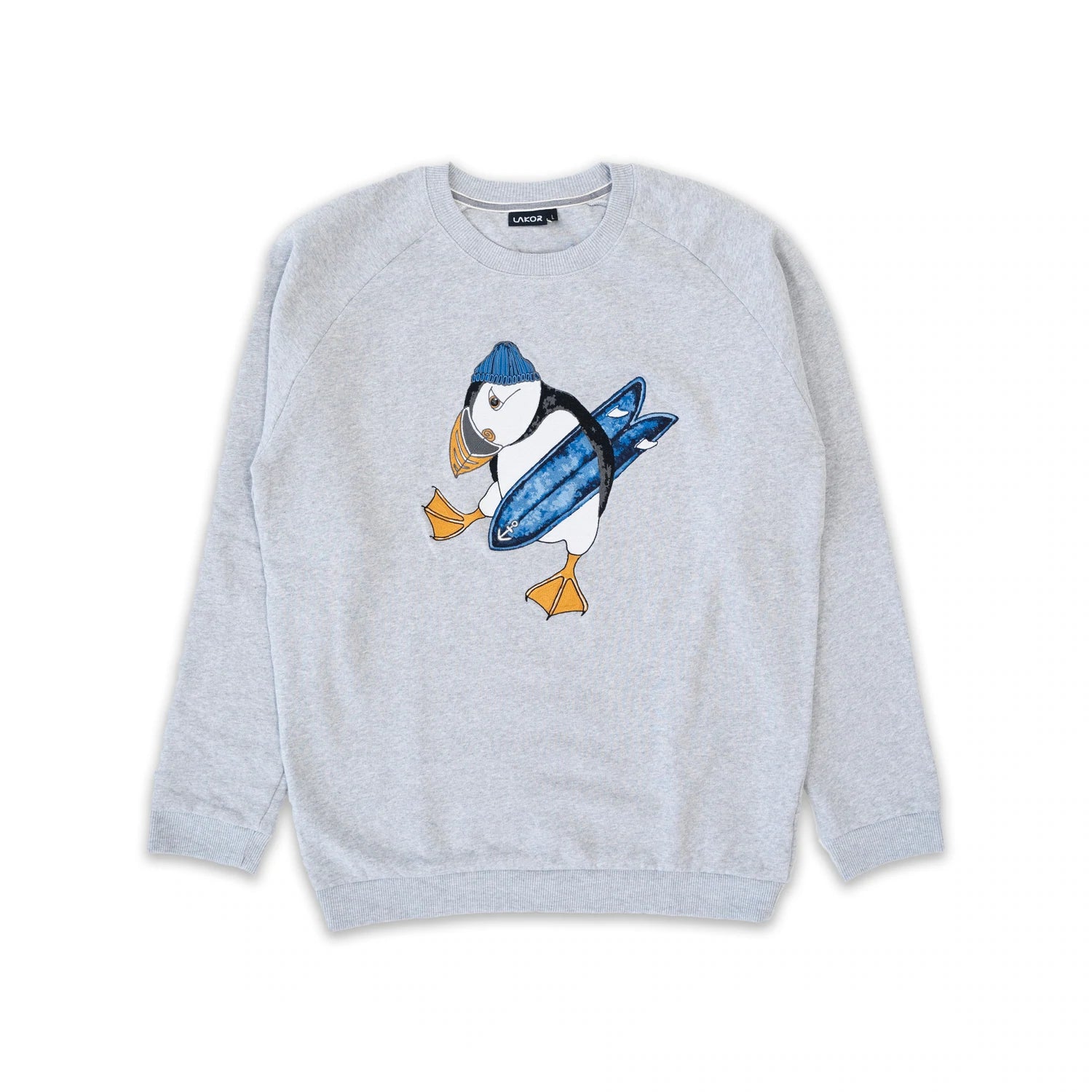 Lakor - surf's up sweat - light grey melange