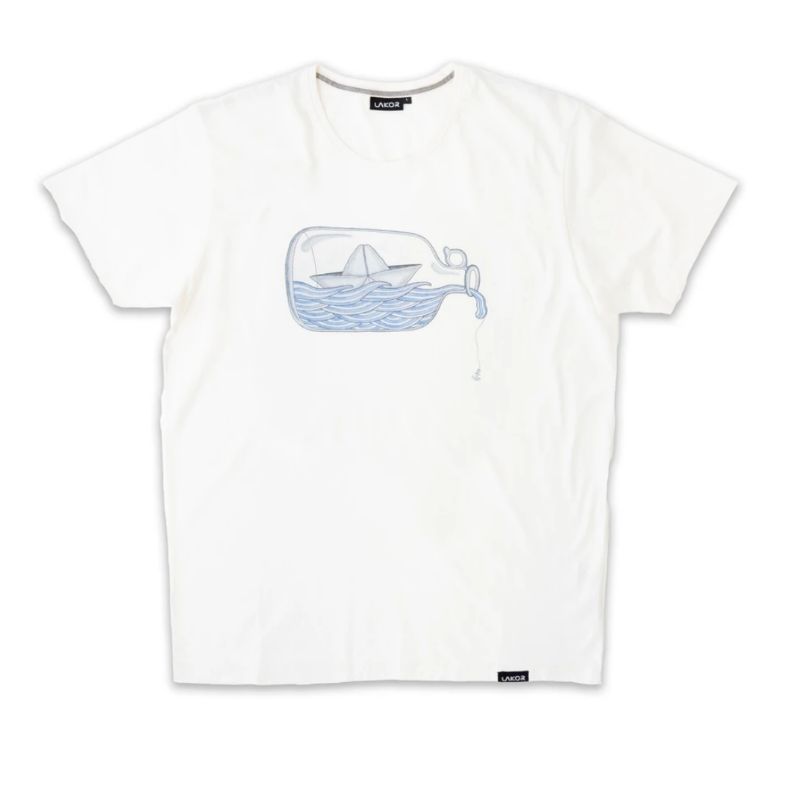 Lakor - T-shirt Bottle Ship whisper white