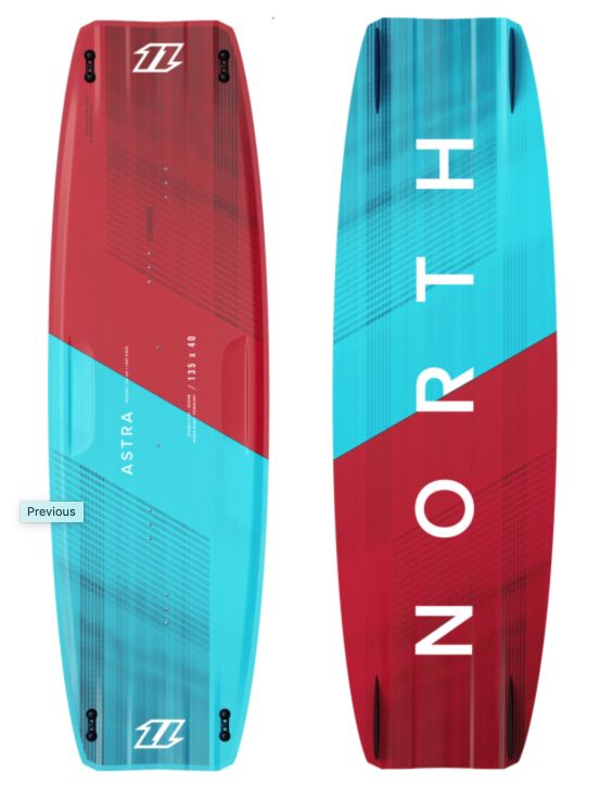 North Astra TT 2022 Kiteboard Aqua/ruby