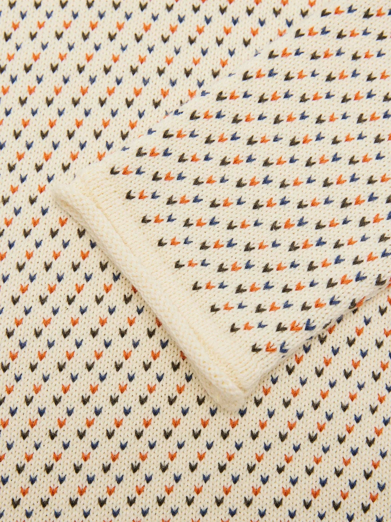 Knowledge Cotton Apparel Valley Jacquard striktrøje, Arabien Spice