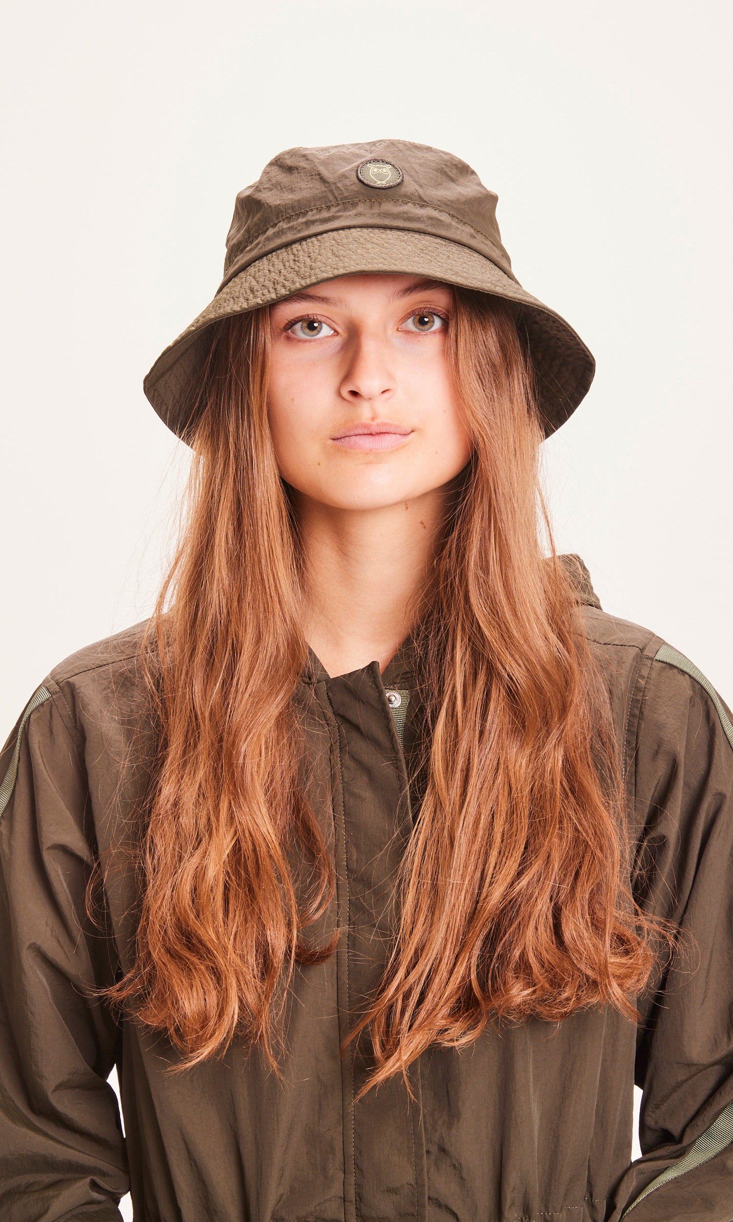 KnowledgeCotton Apparel LEAF bucket hat - GRS/Vegan Forrest Night