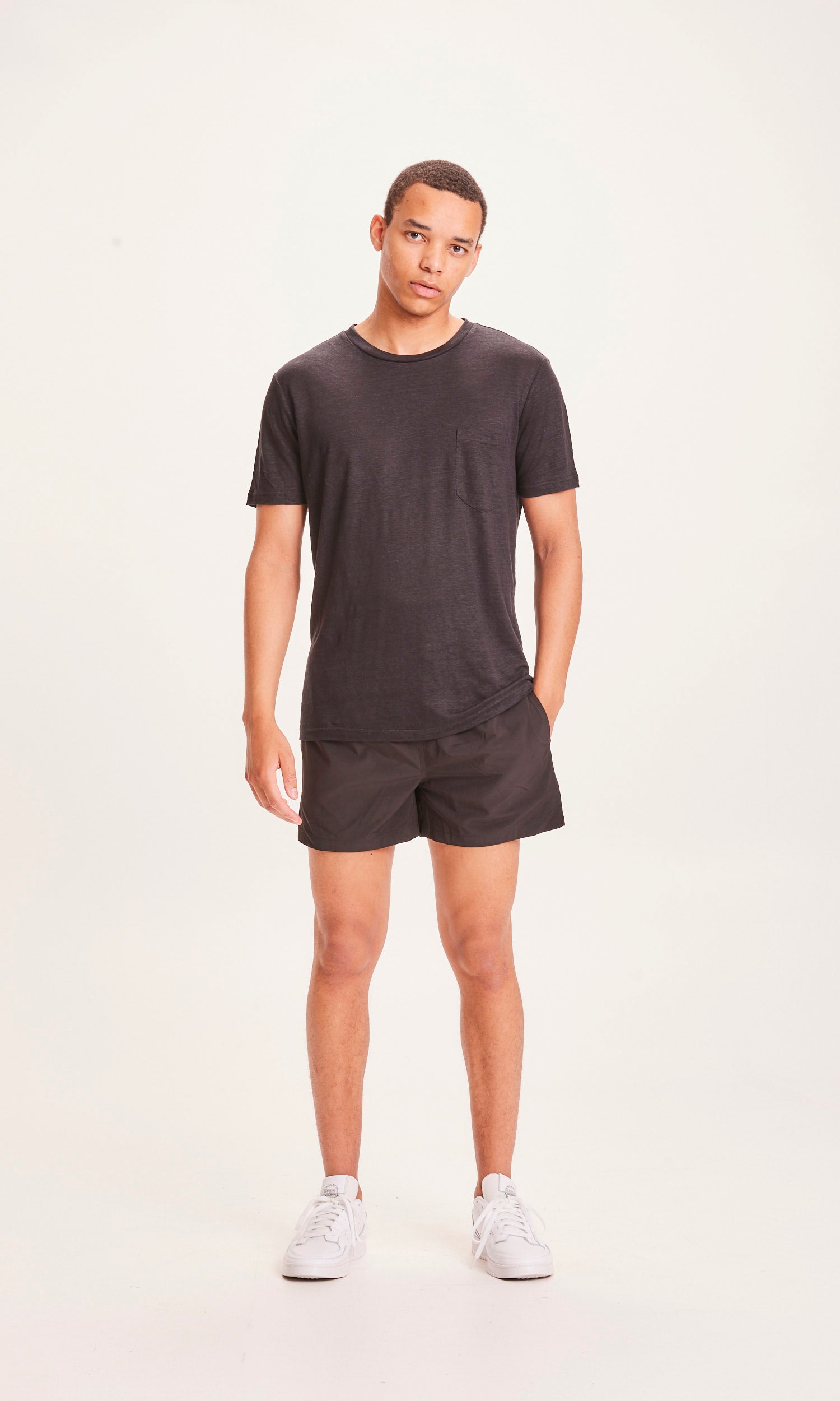 KnowledgeCotton Apparel BAY stretch swimshorts - GRS/Vegan - Black Jet