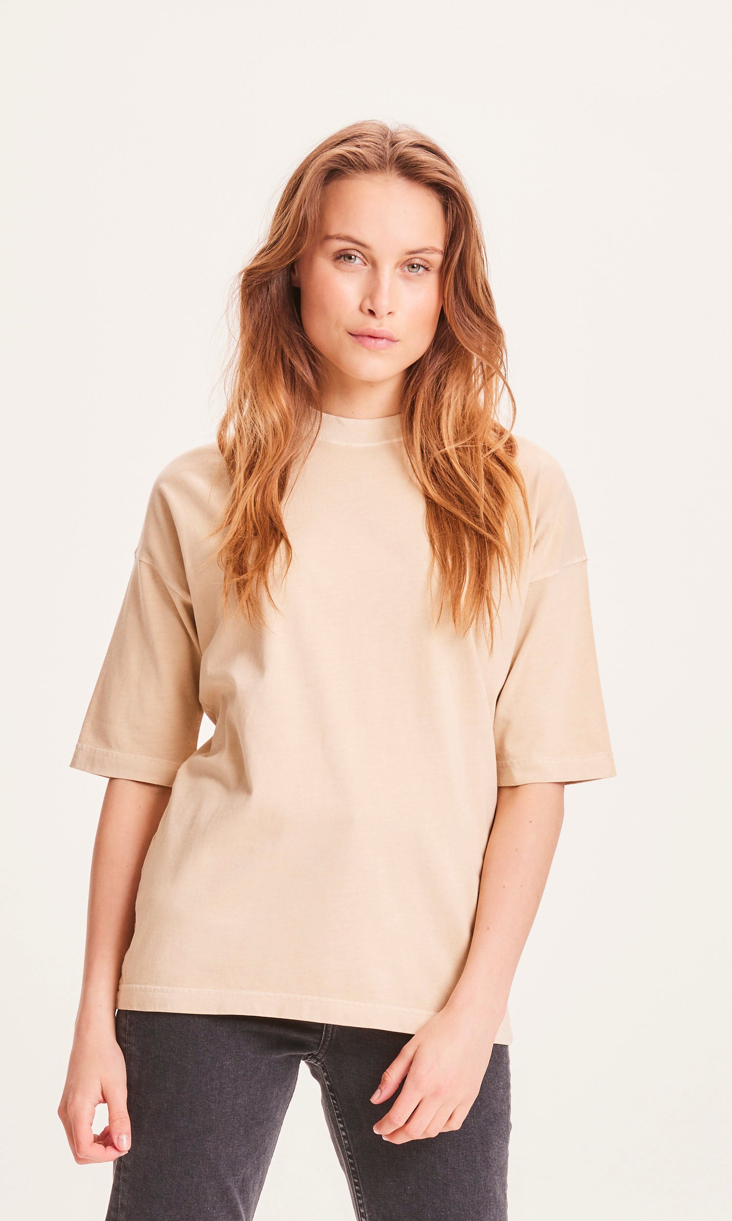 KnowledgeCotton Apparel - Nuance by nature T-shirt - Safari