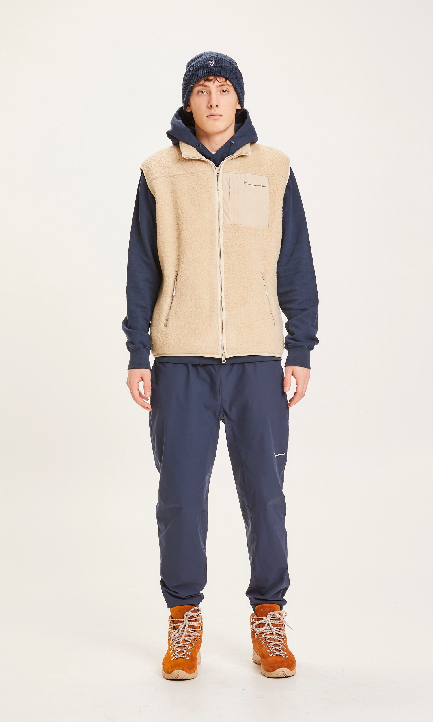Knowledge Cotton Apparel - ELM teddy fleece vest - GRS/Vegan