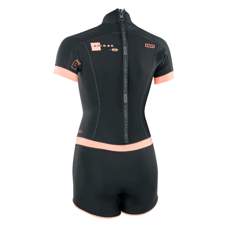 ION.22 WETSUIT AMAZE SHORTY 2.5 SS BACK ZIP WOMEN BLACK 36/S
