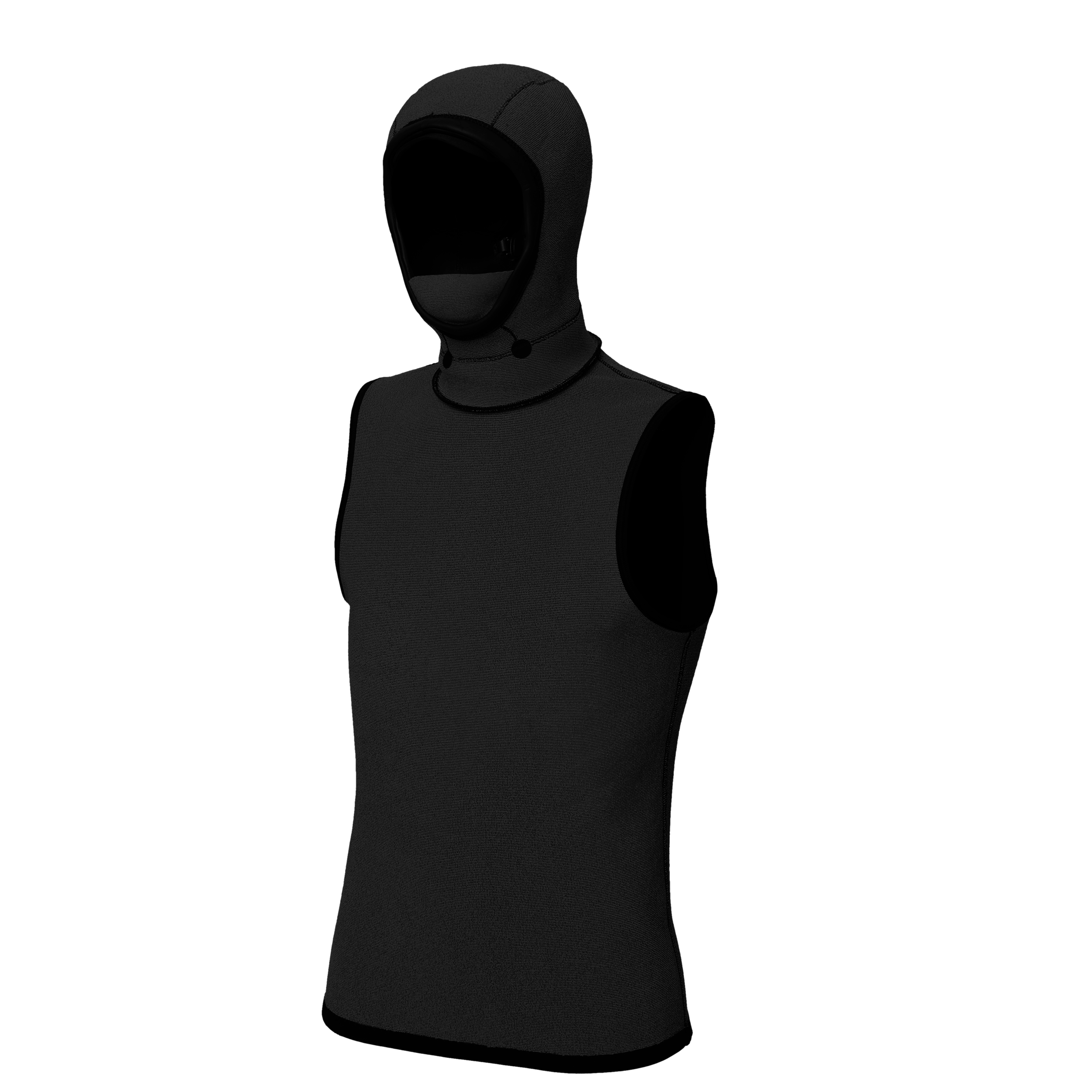 Mystic - Neoprene Top with hood 3/2mm - Black