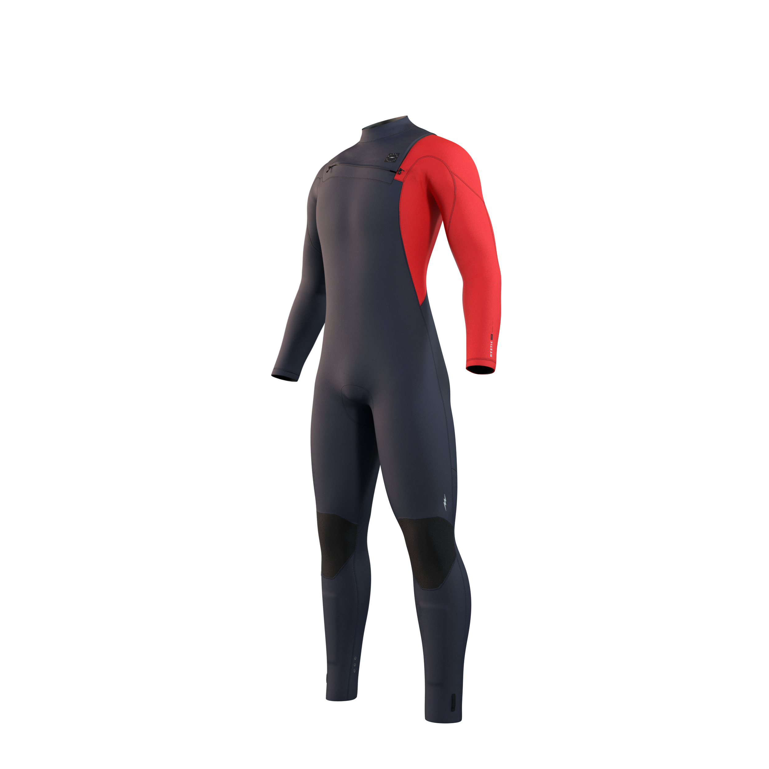 Mystic - Marshall Fullsuit 4/3mm Fzip - Navy/Red