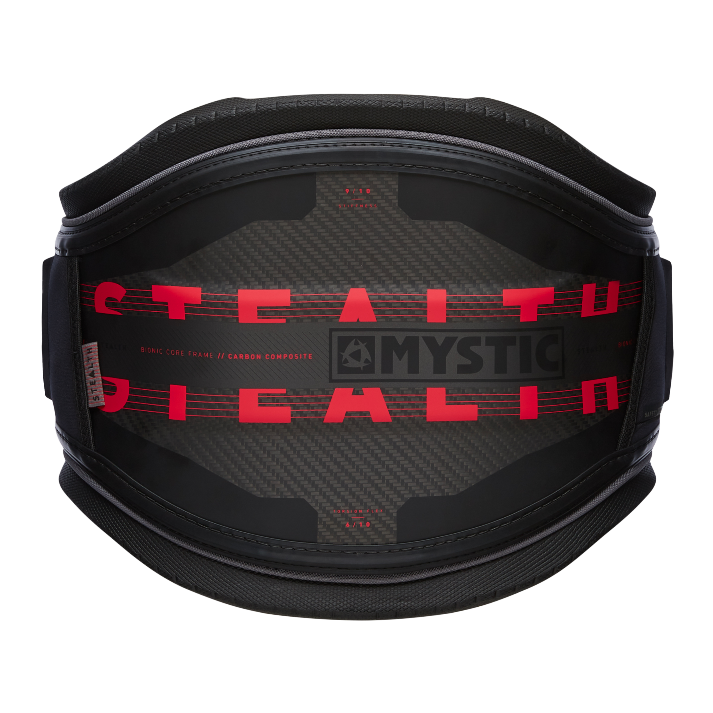 Mystic - Stealth Waist Harness - Black/Red