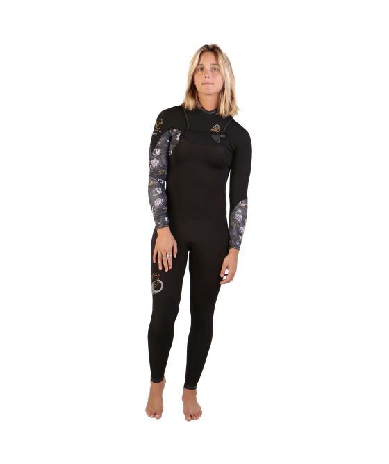 Sooruz Fullsuit DIVINE 5/4/3 Front-Zip OYSTERPRENE Black Våddragt